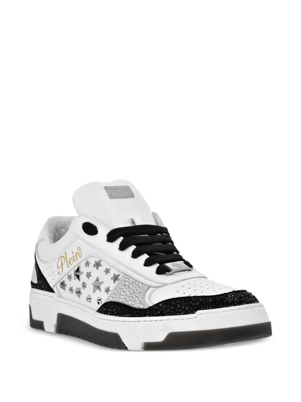 studded leather sneakers Product Image