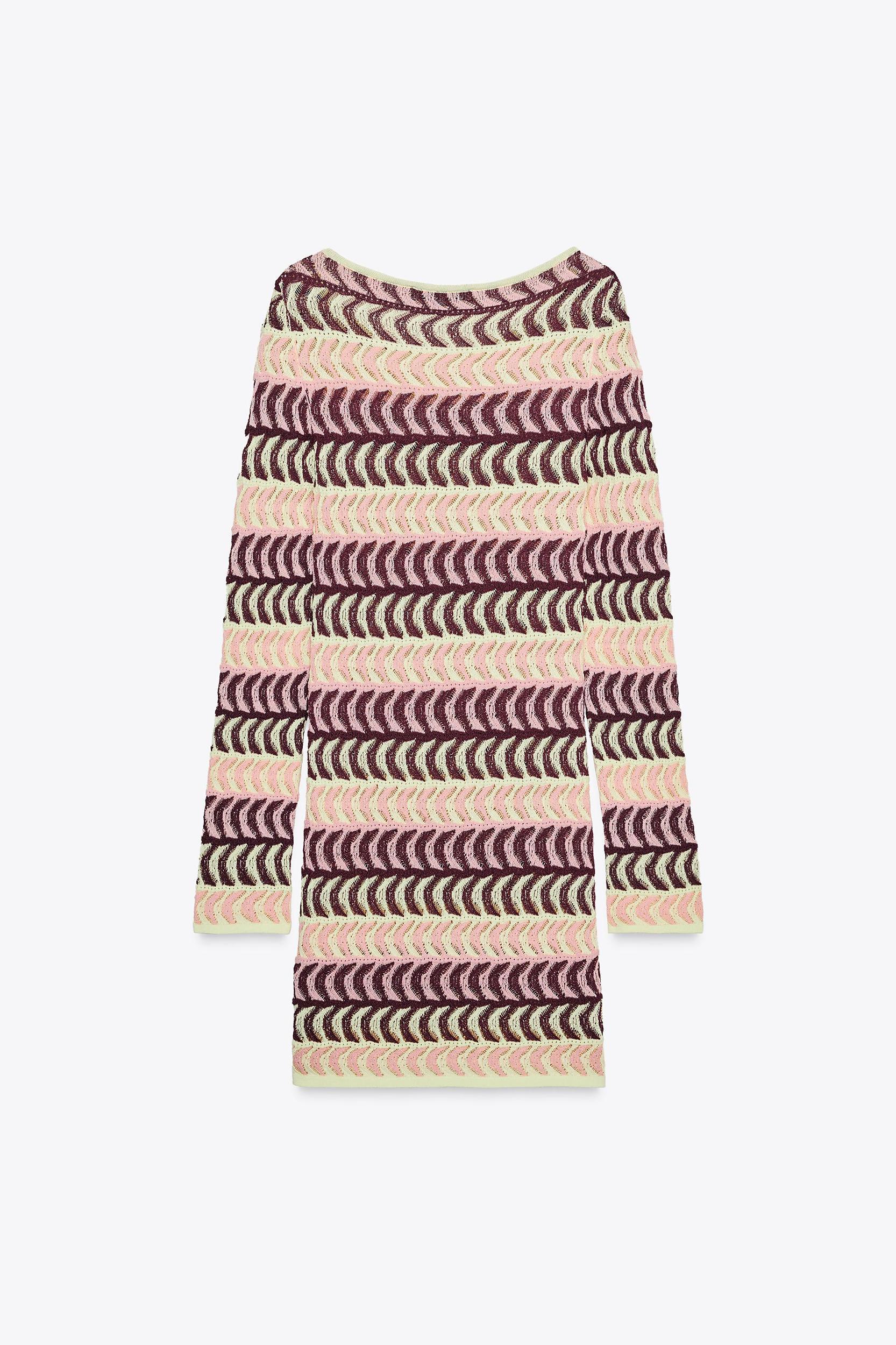 TEXTURED KNIT MINI DRESS Product Image
