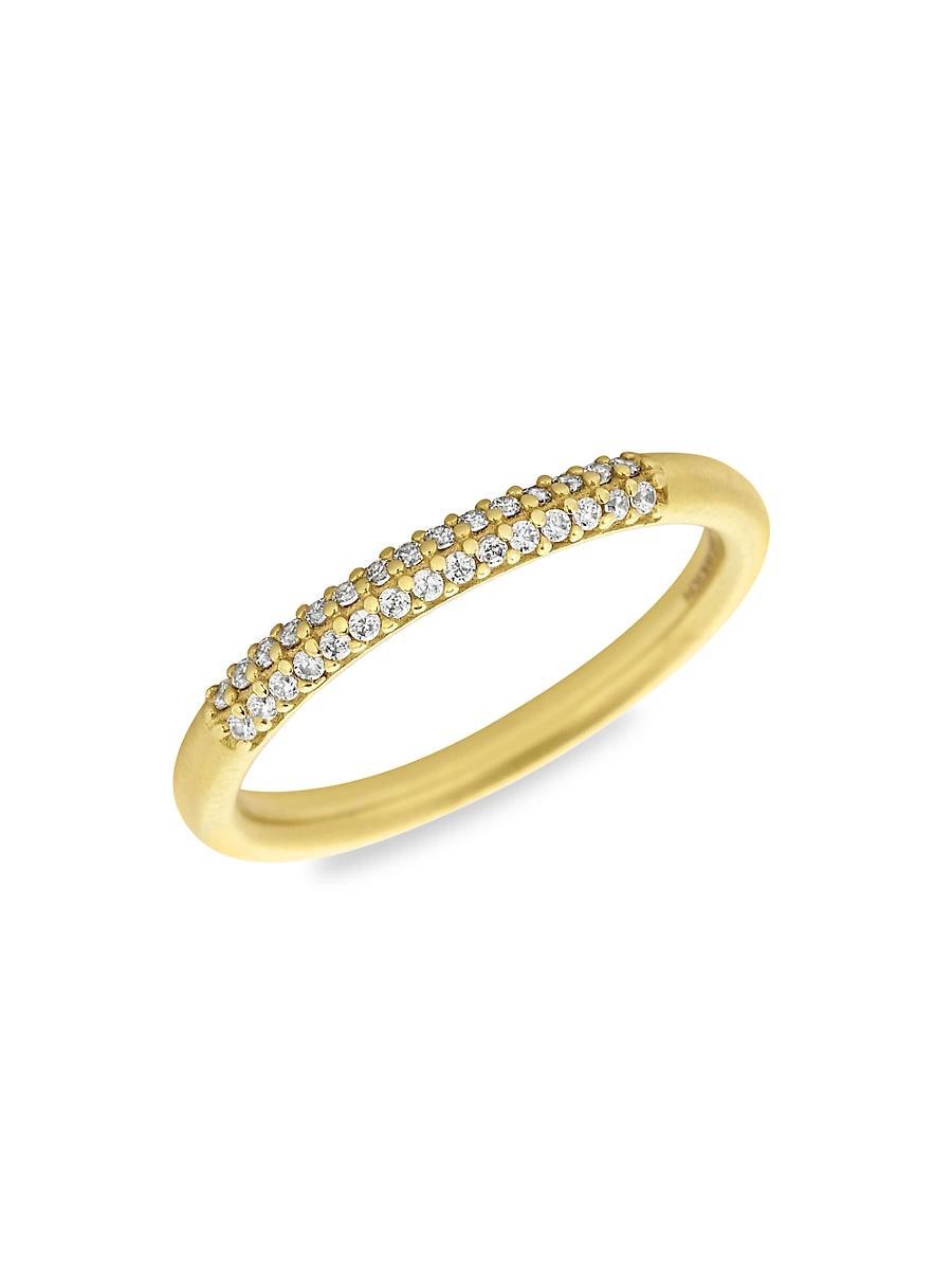Womens Signature 22K Gold-Plated & White Topaz Ring Product Image