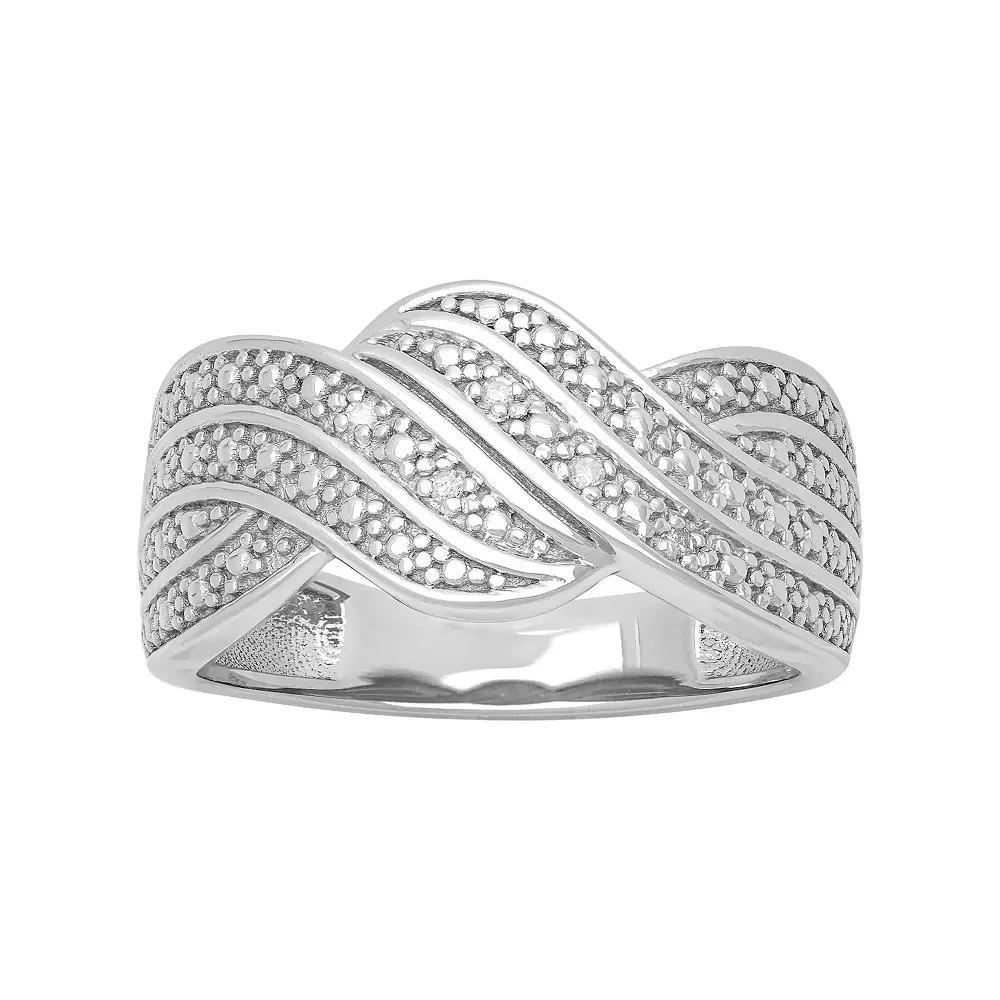 Love Always Sterling Silver Diamond Accent Swirl Band, Women's, Size: 6 Product Image