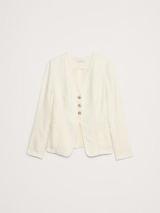 Linen Blazer Top Product Image