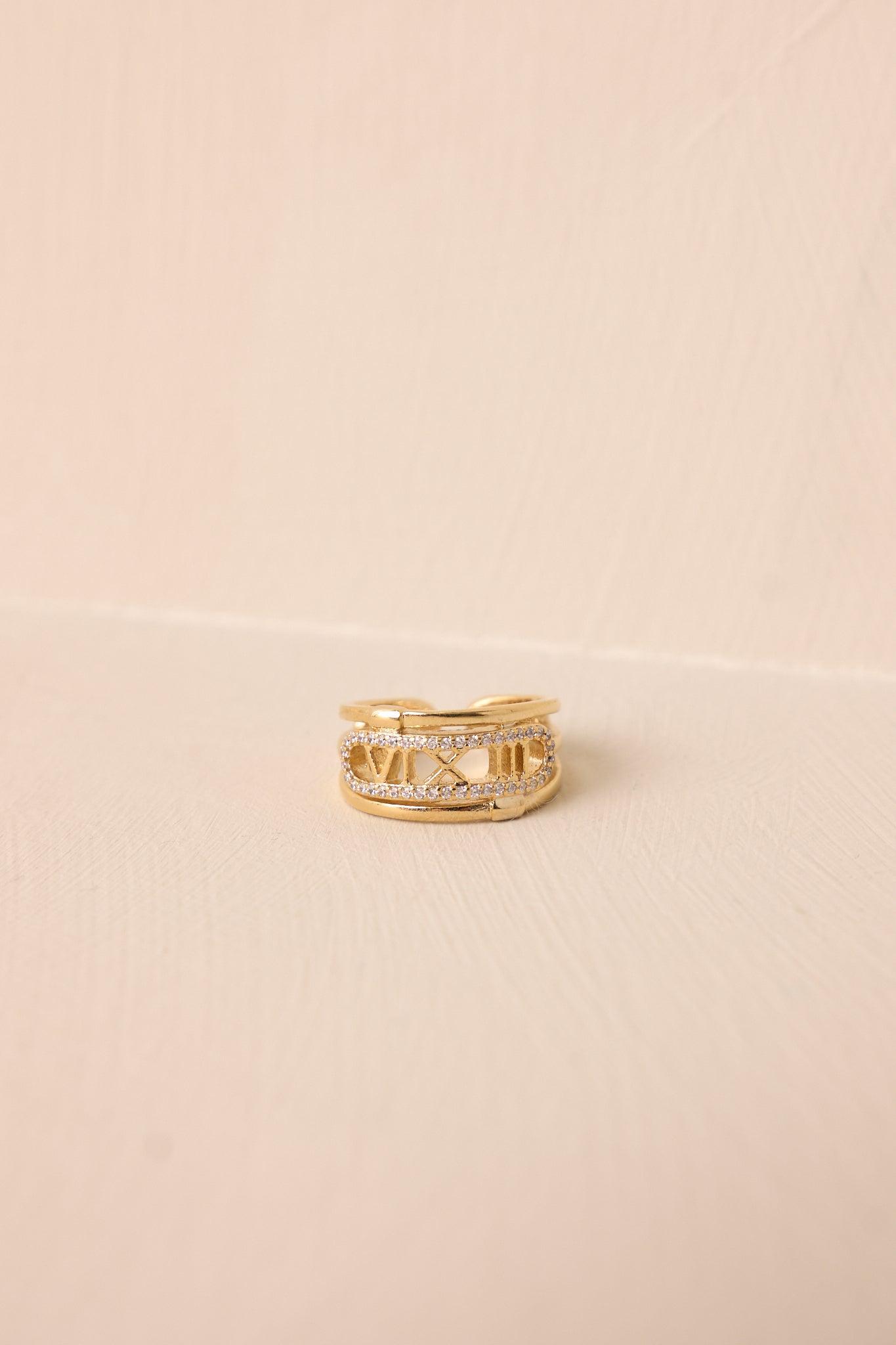 Skies Of Light Gold & Pave Diamond Ring Product Image