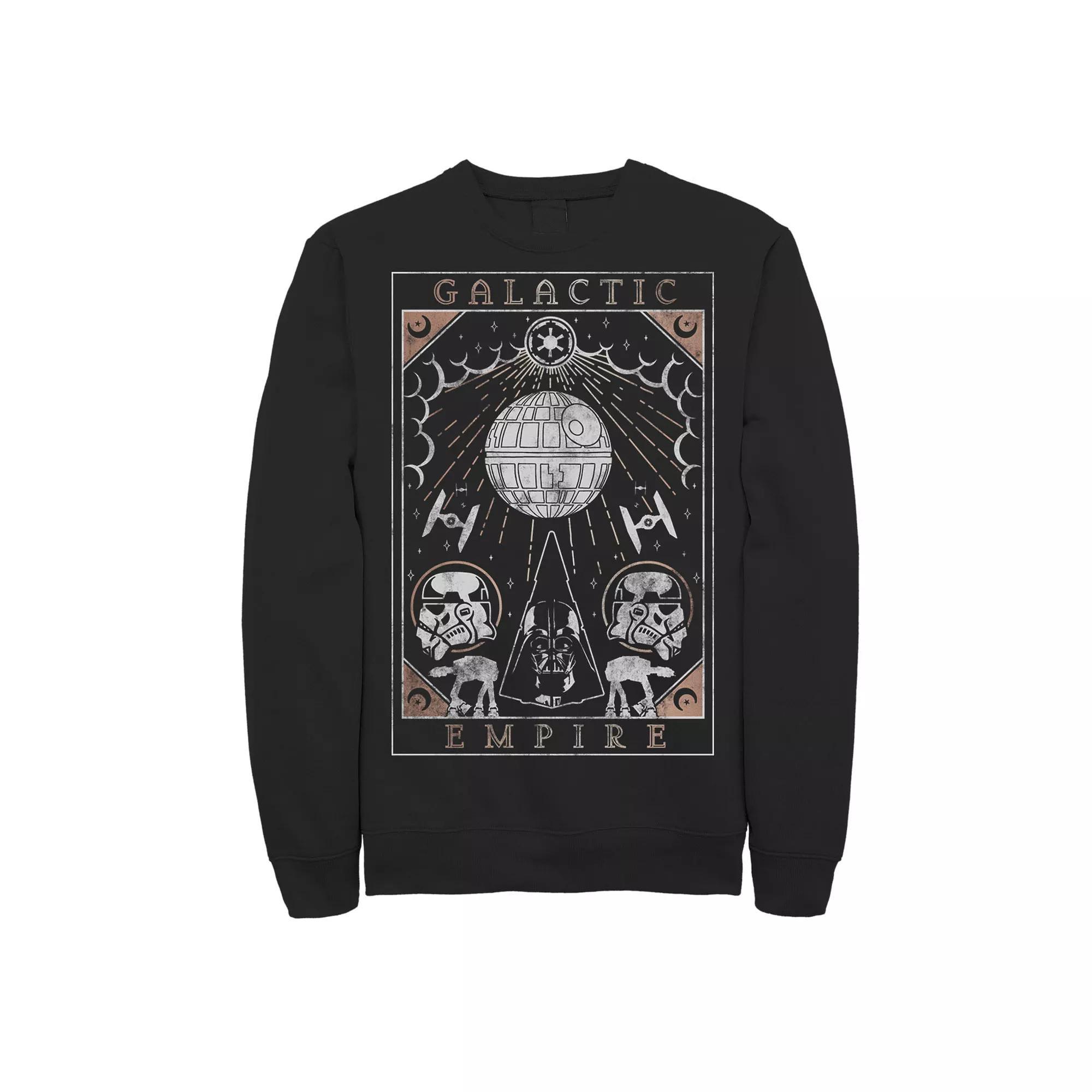 Men's Star Wars Galactic Empire Death Star Poster Sweatshirt, Size: XXL, Black Product Image