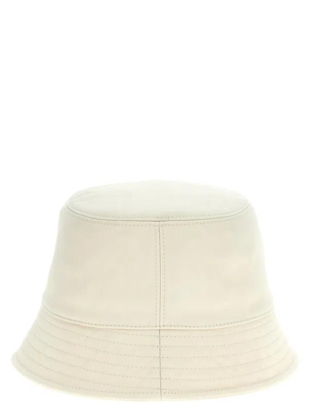 MONCLER Women Ivory Polyester Blend Bucket Hat In White Product Image