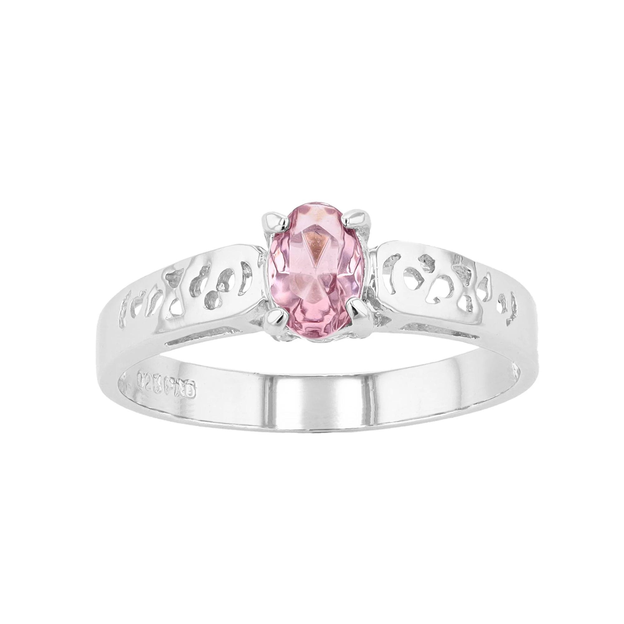 Traditions Jewelry Company Sterling Silver Crystal Birthstone Filigree Ring, Womens June Product Image