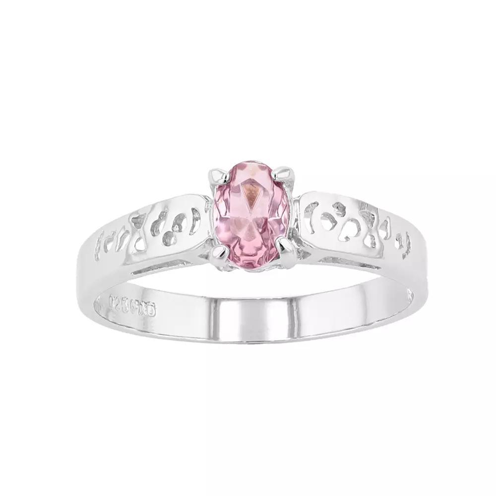 Traditions Jewelry Company Sterling Silver Crystal Birthstone Filigree Ring, Womens June Product Image