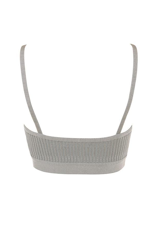 Evie Grey Marl Bandage Bralette Product Image