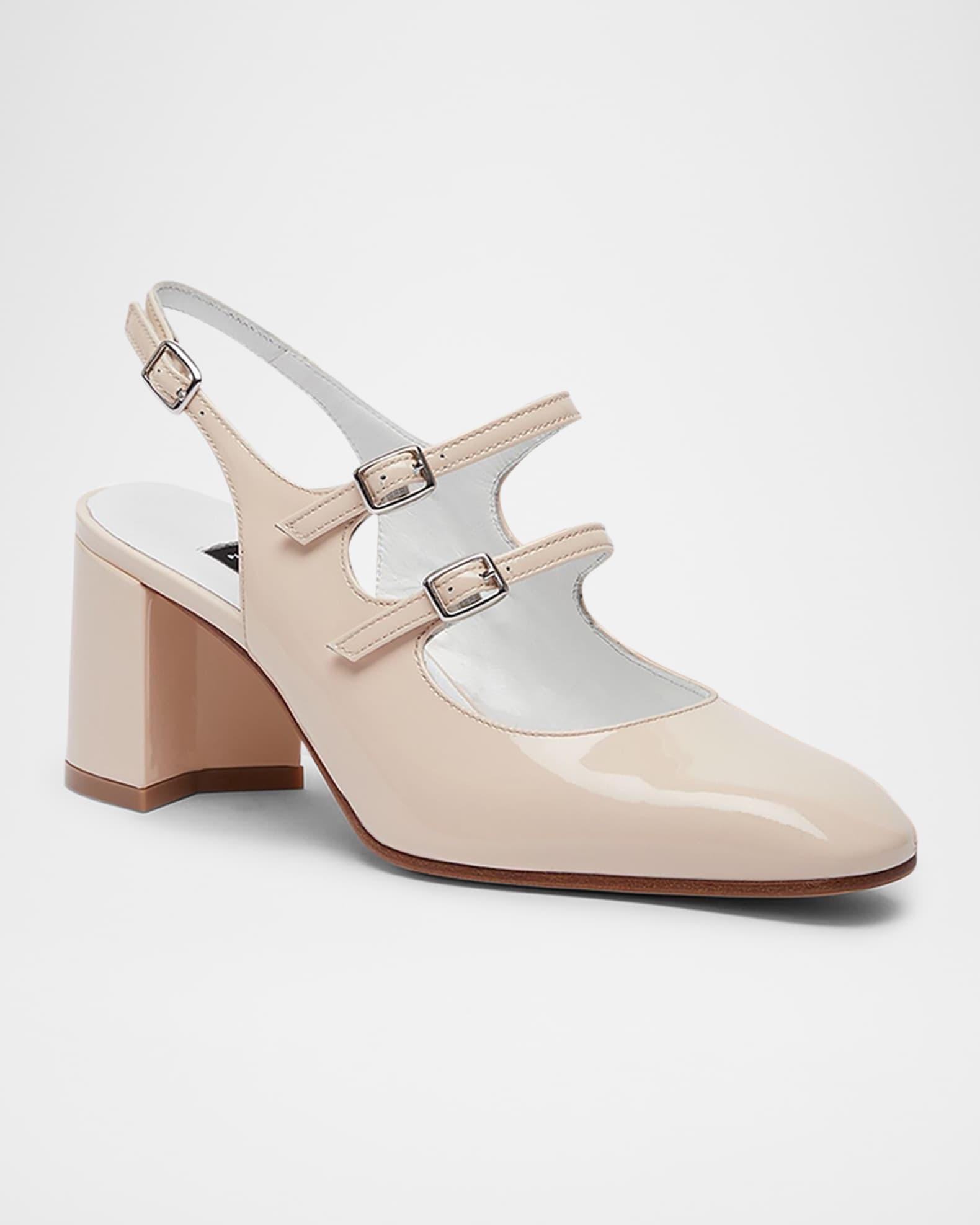 Banana Patent Mary Jane Slingback Pumps Product Image