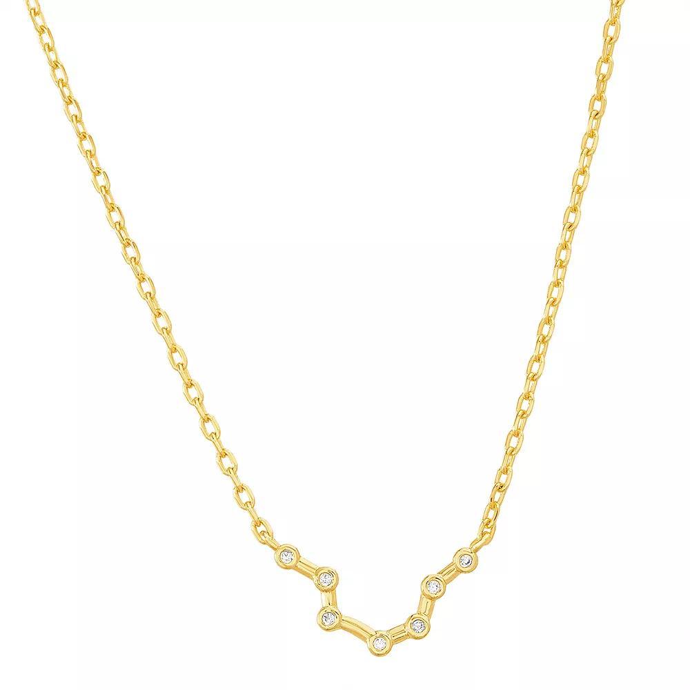 Paige Harper Sterling Silver Cubic Zirconia Zodiac Constellation Necklace, Women's, Size: 16-18" ADJ, Aquarius Product Image