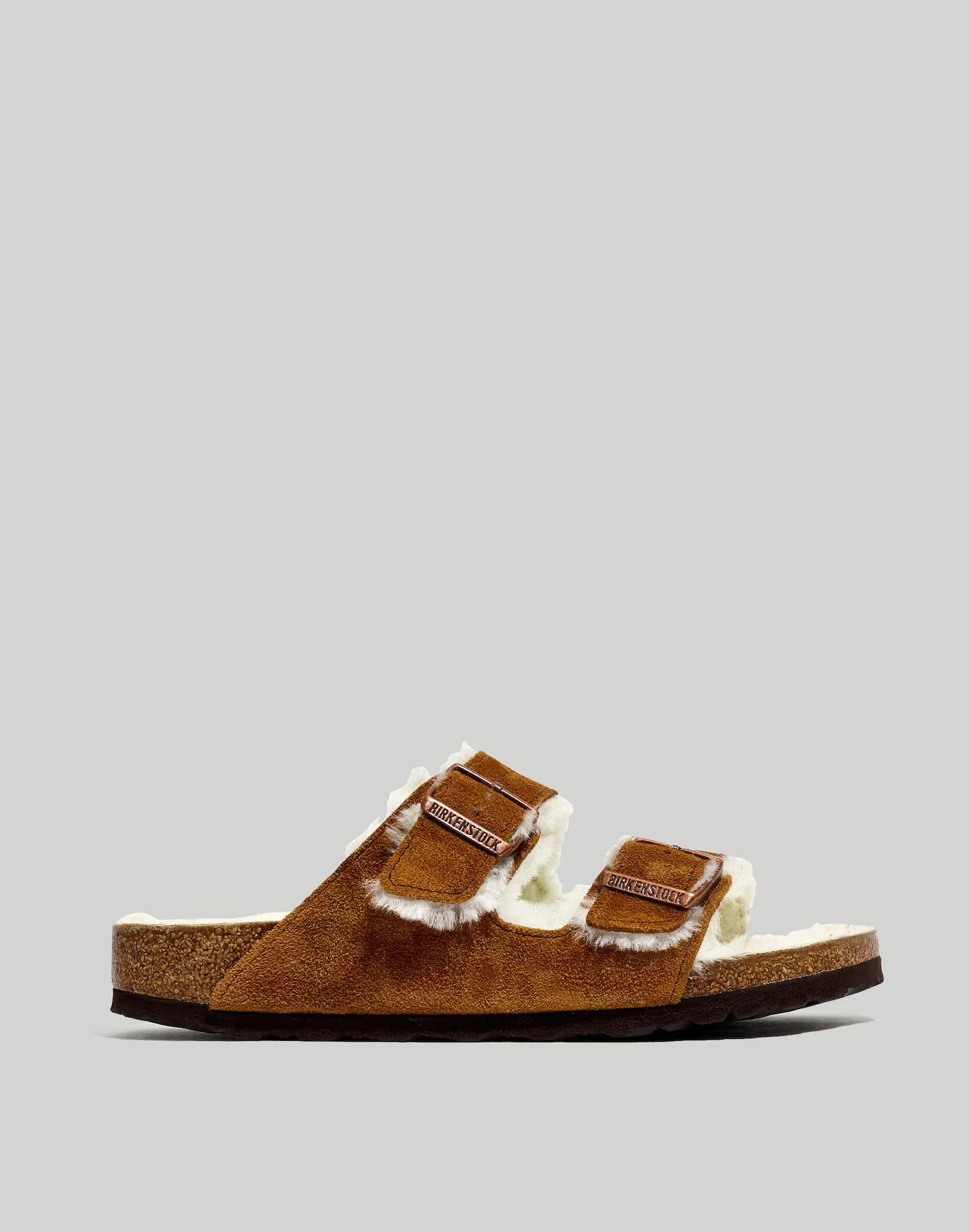 Birkenstock® Suede Arizona Sandals in Shearling Product Image
