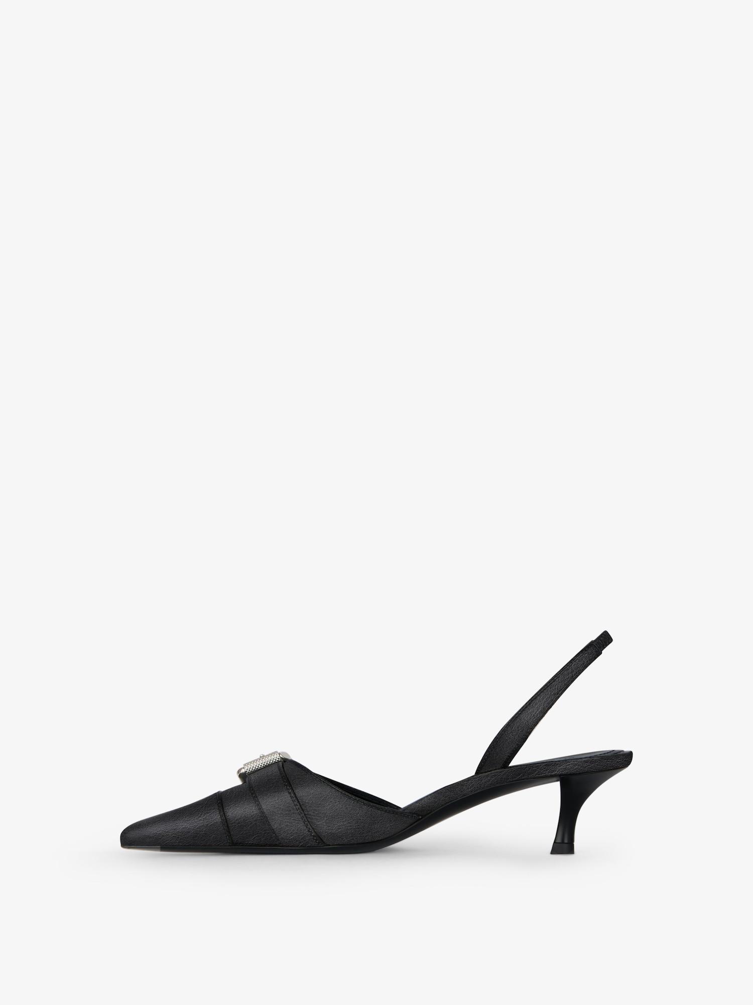 Voyou slingbacks in leather Product Image