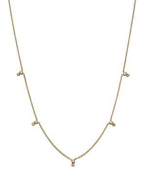 Zoe Chicco 14K Yellow Gold Prong Diamond Station Necklace, 14-16 Product Image