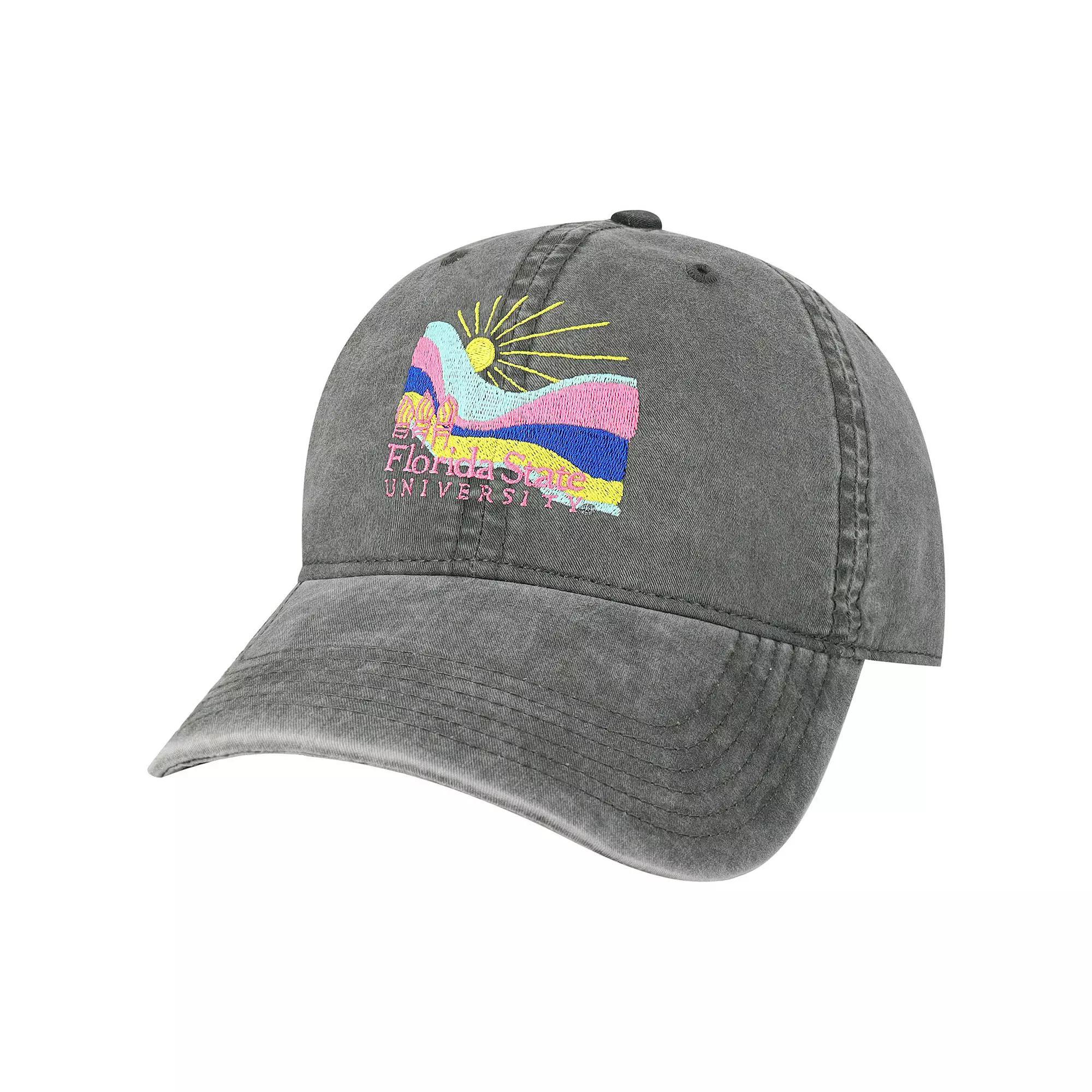 Mens League Collegiate Wear Gray Florida State Seminoles Beach Club Rays Relaxed Twill Adjustable Hat Product Image