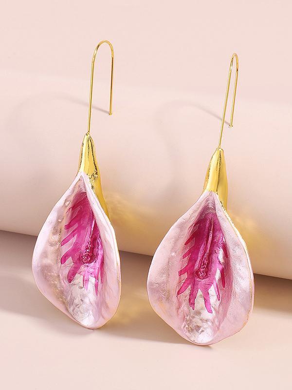 Flower Shape Drop Earrings Earrings Accessories Product Image