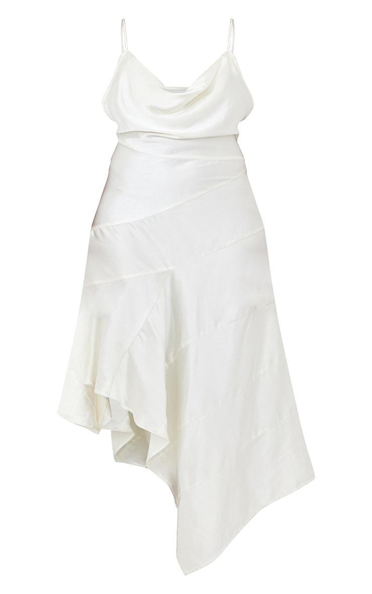 Plus White Tiered Skirt Strappy Midaxi Dress Product Image