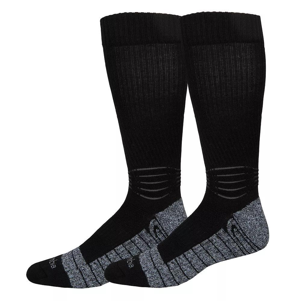Men's Columbia Active 2-Pack Cropped Crew Socks, Size: 6-12, Black Product Image