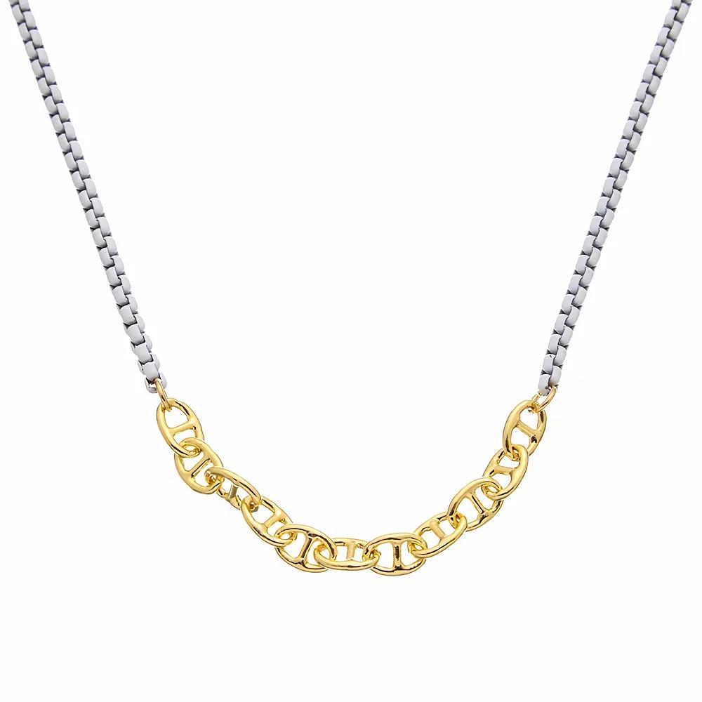 Juvell Two Tone 18k Gold Plated Necklace, Women's, Size: 16-18" ADJ, Gold Tone Product Image