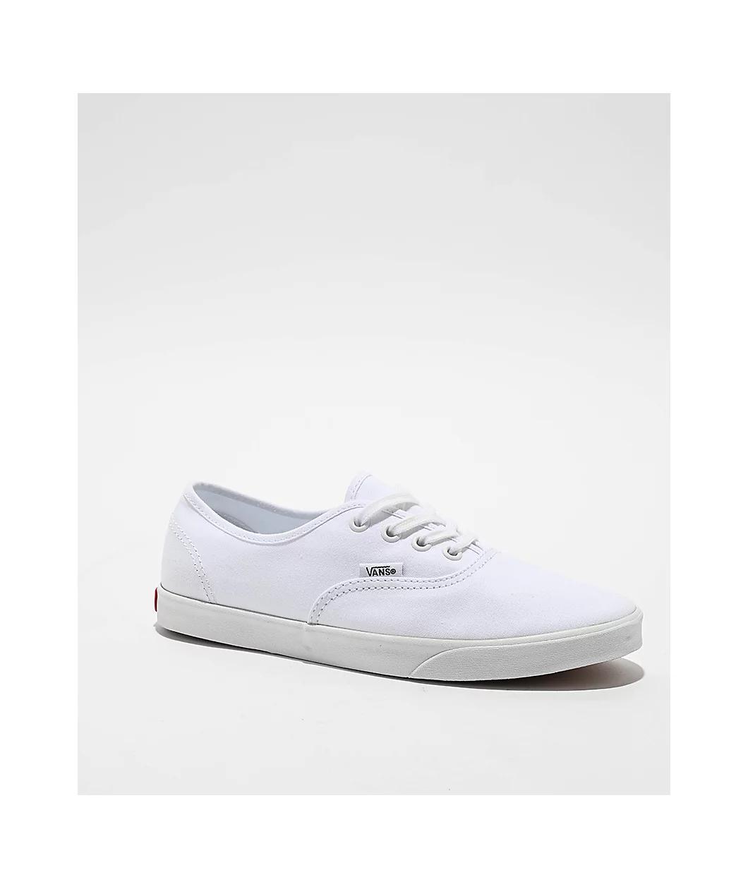 Vans Authentic Lowpro White Skate Shoes Product Image