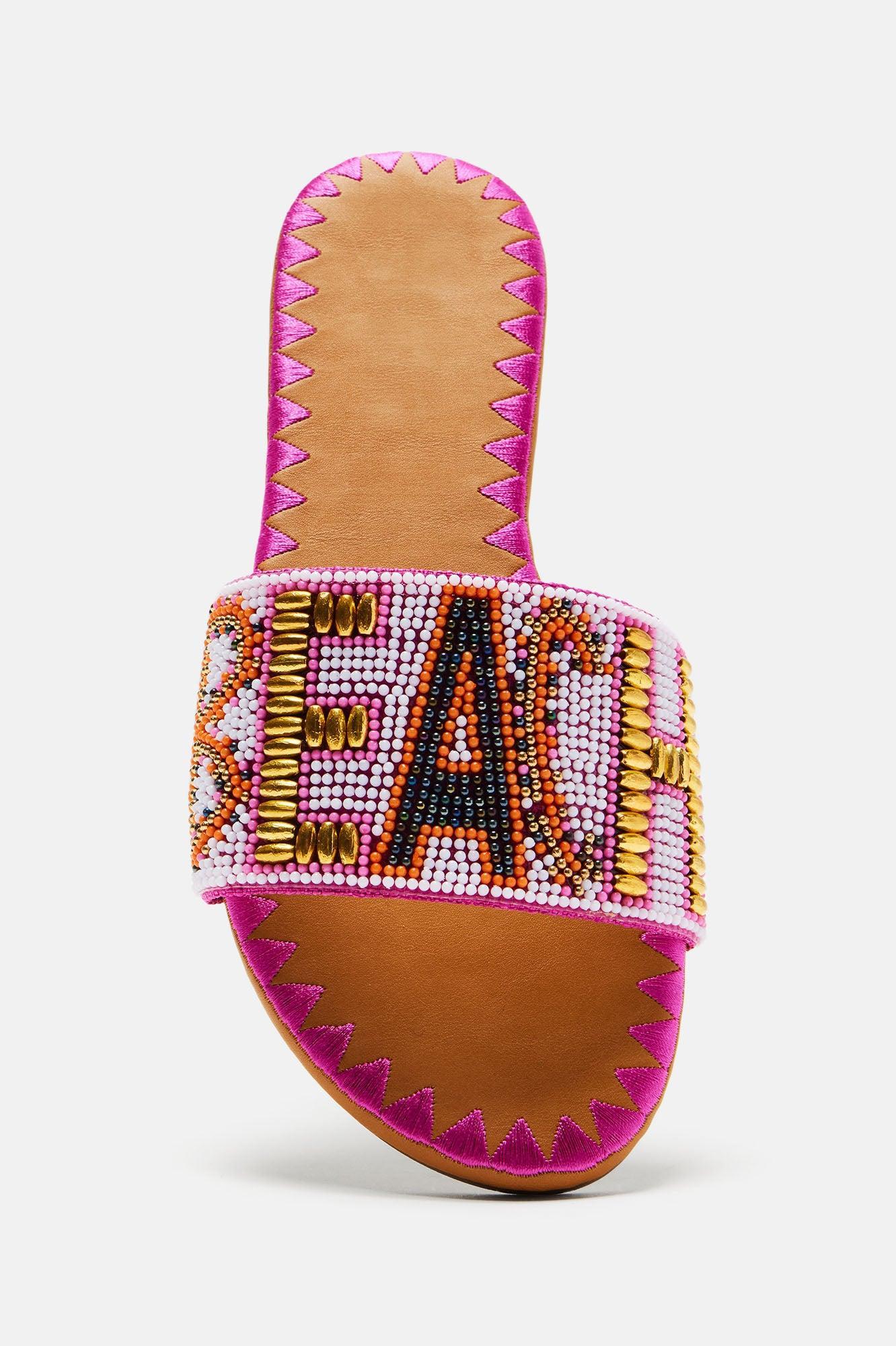 Lovers Beach Sandals - Fuchsia Product Image