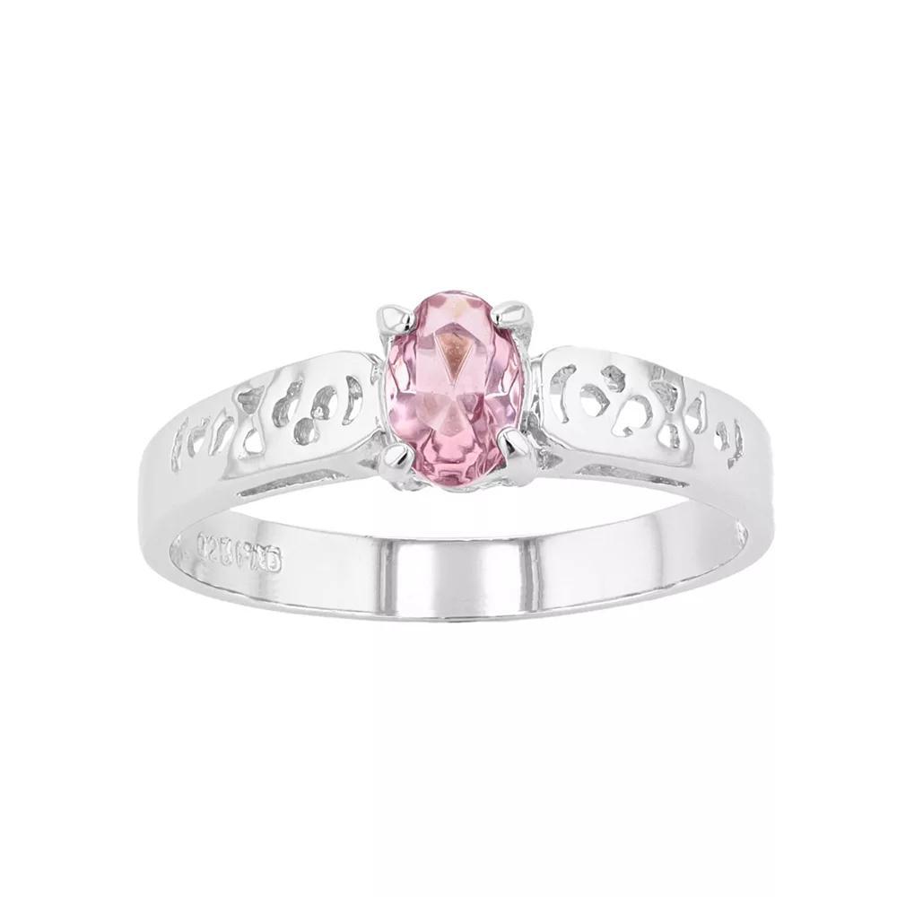 Traditions Jewelry Company Sterling Silver Crystal Birthstone Filigree Ring, Womens June Product Image