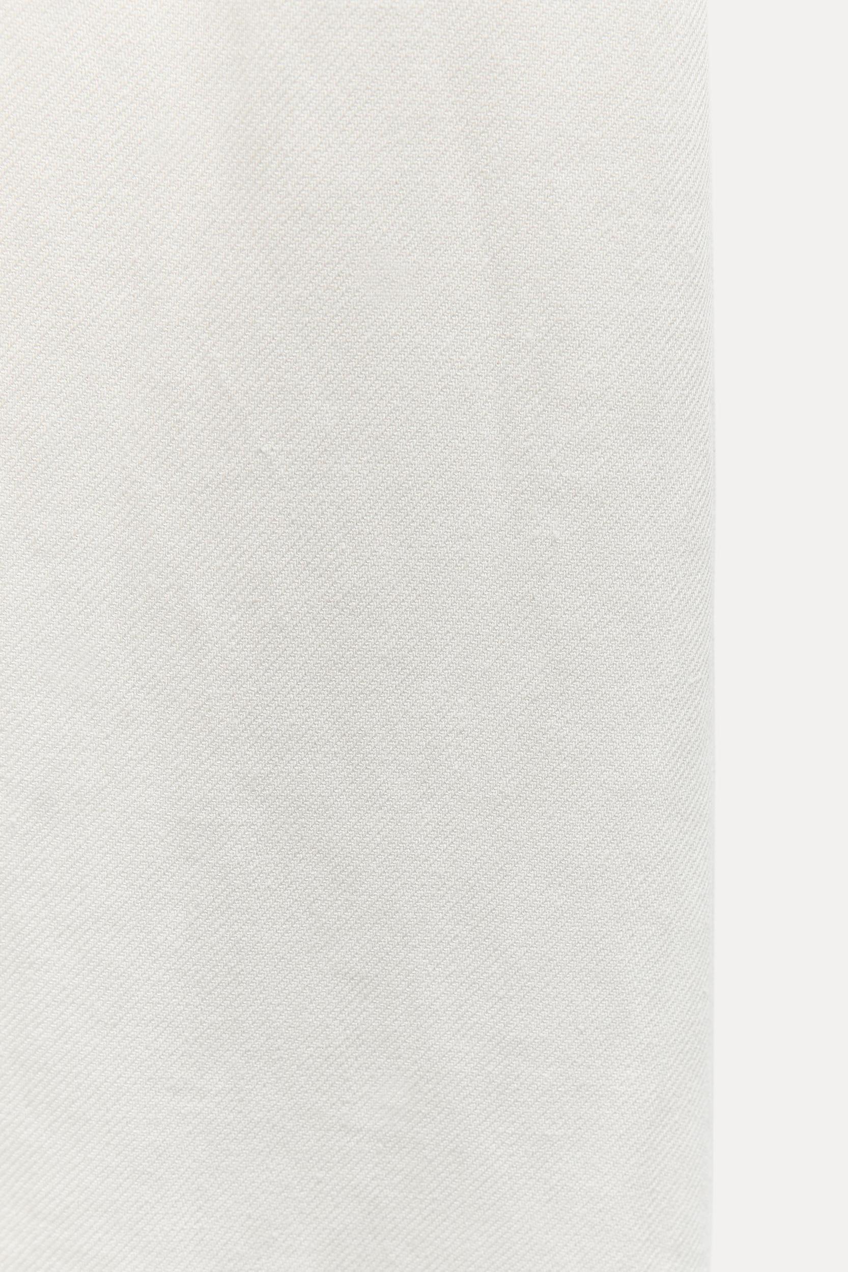 LINEN BLEND PLEATED PANTS ZW COLLECTION Product Image