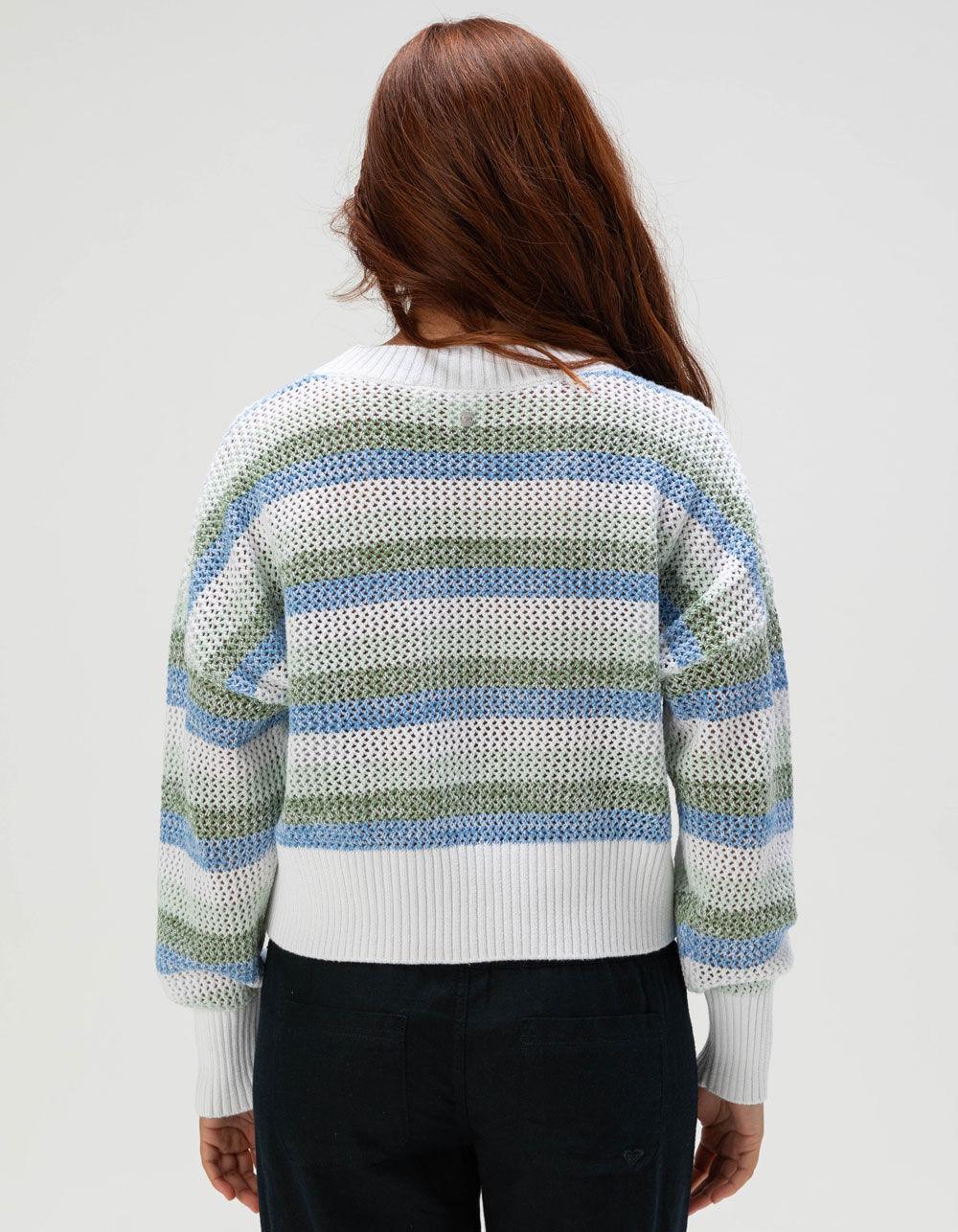 ROXY Frankie Womens Stripe Sweater - BLUE COMBO Product Image