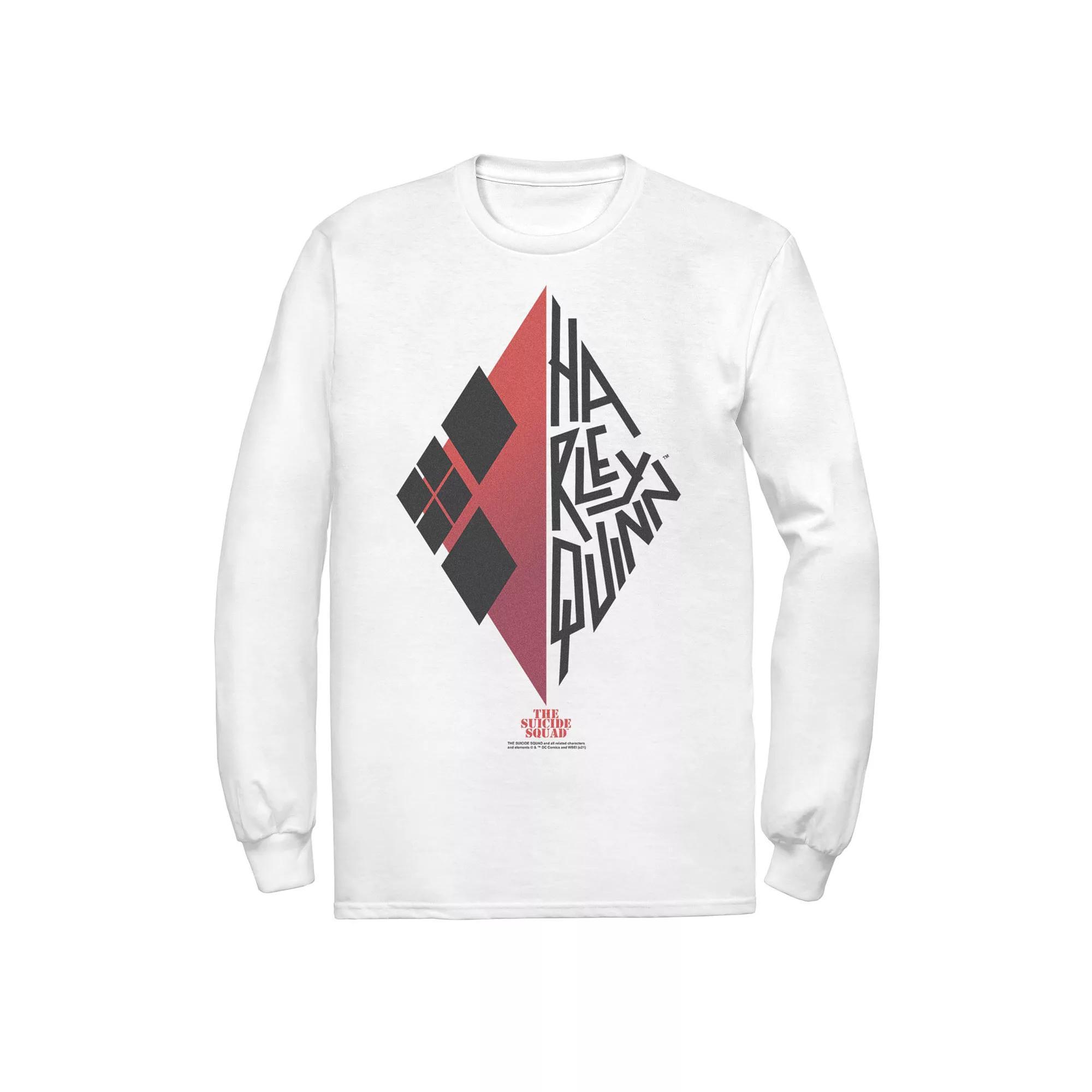 Men's The Suicide Squad Harley Quinn Envelope Text Tee, Size: Large, White Product Image