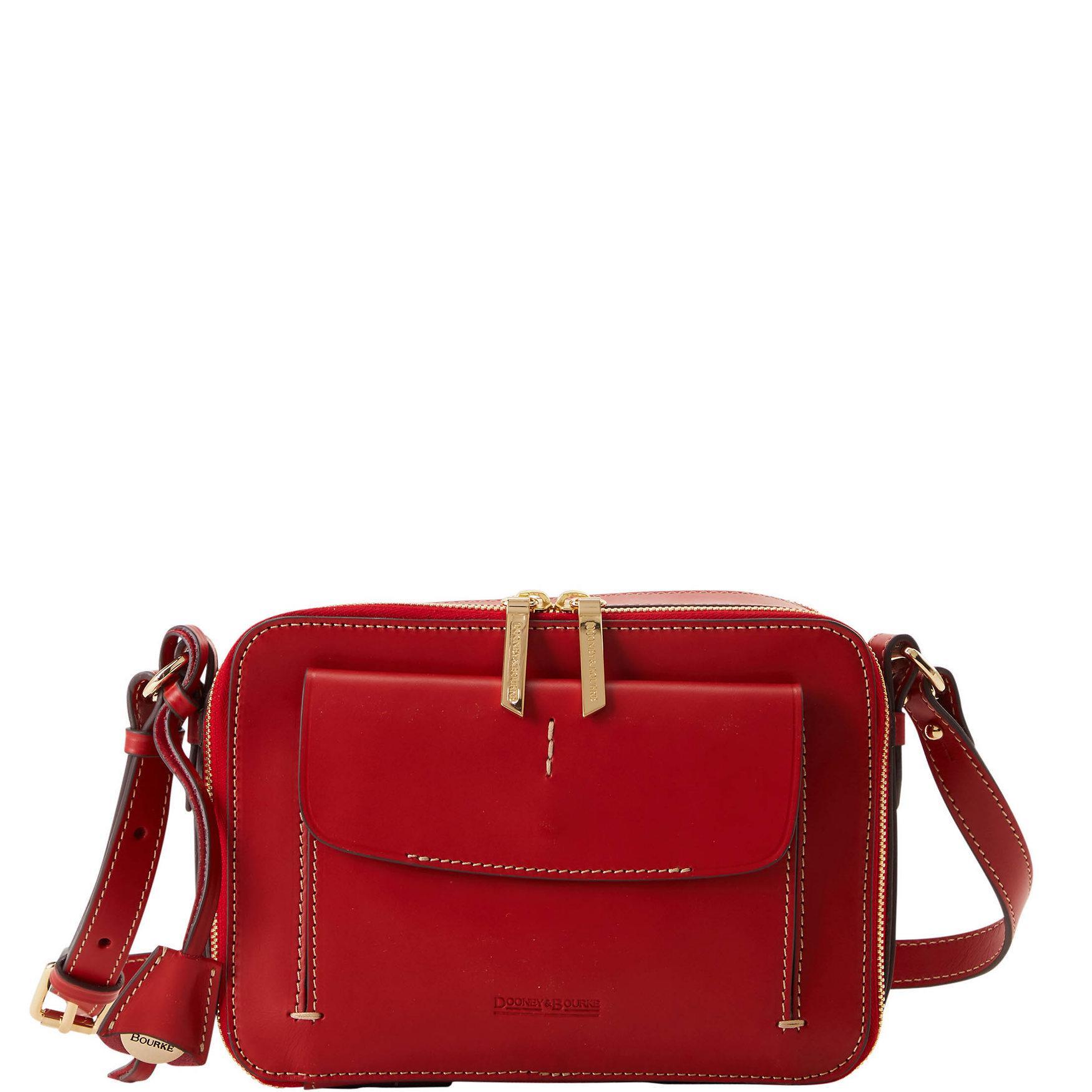 Dooney & Bourke Womens Alto Marla Leather Crossbody Bag in Burgundy Product Image