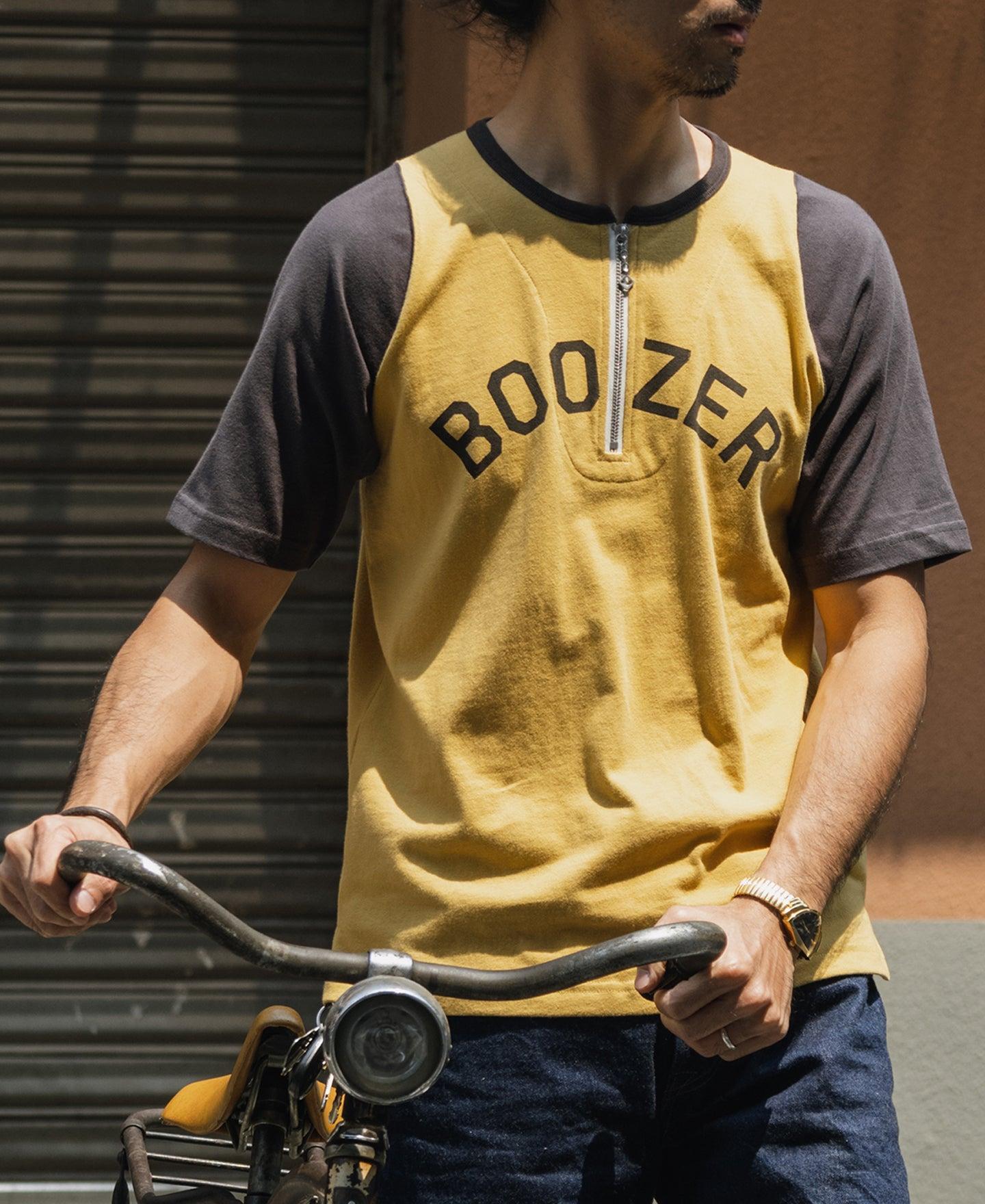 Quarter-Zip Rider Printed Raglan Sleeve T-Shirt - White Product Image