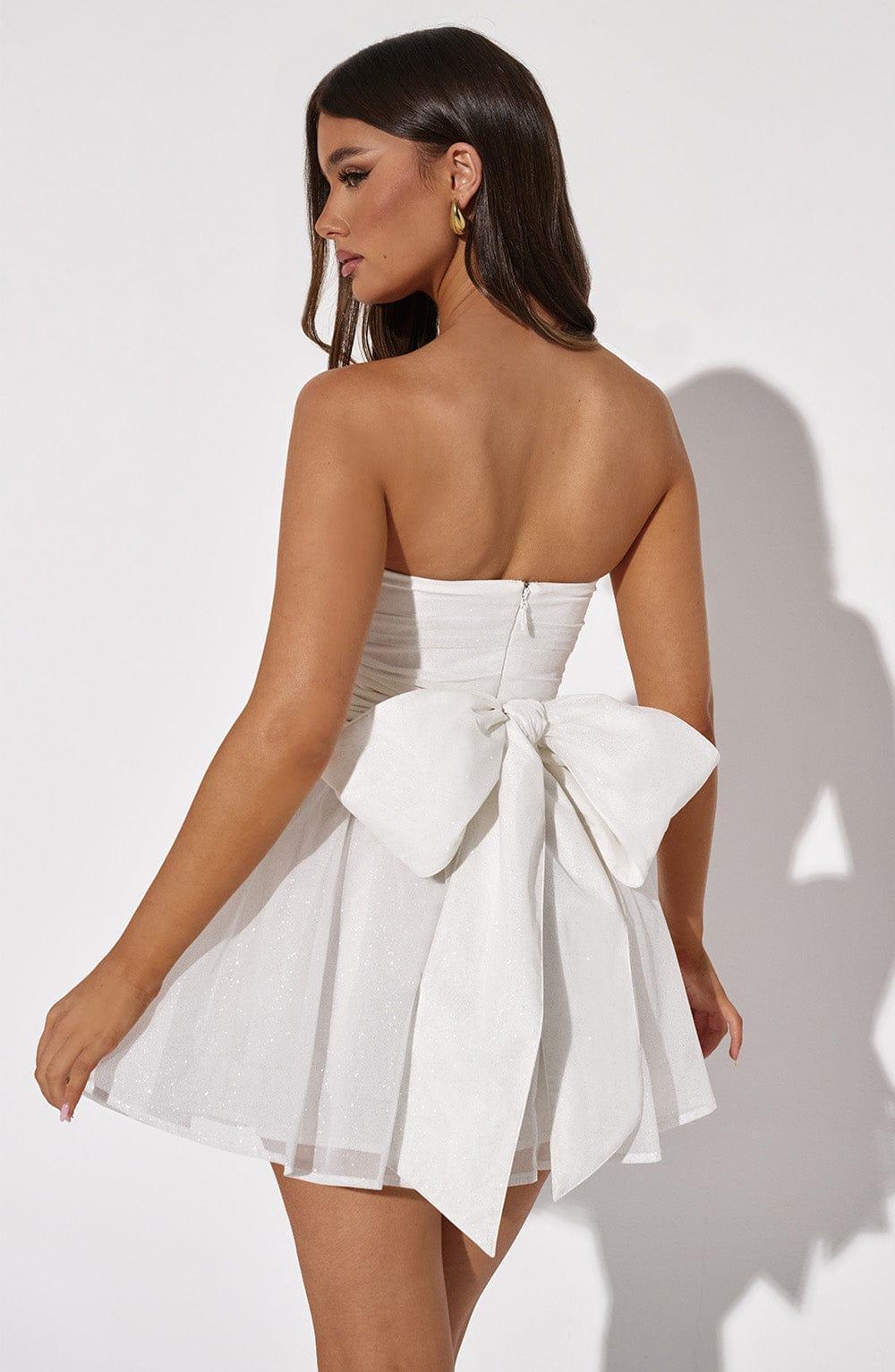 Katrina Mini Dress - Ivory Sparkle Product Image