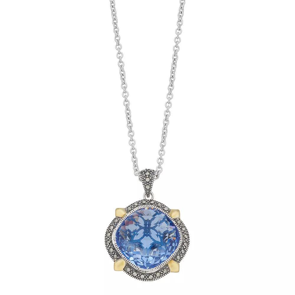 Womens Two-Tone 14K Gold, Tanzanite & 0.35 TCW Diamond Pendant Necklace Product Image
