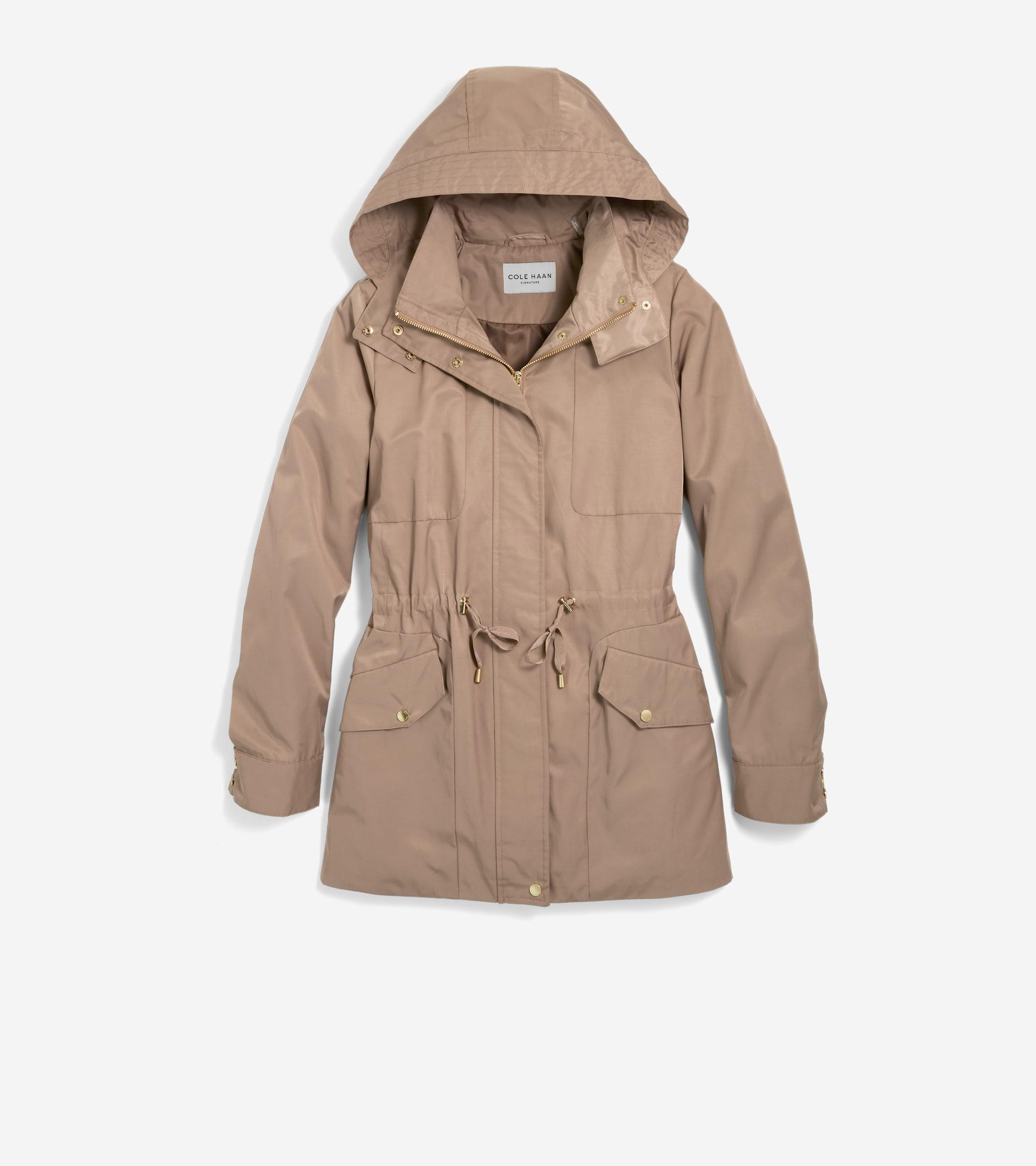 Cole Haan Womens Lightweight Travel Jacket - Beige Size XL Product Image