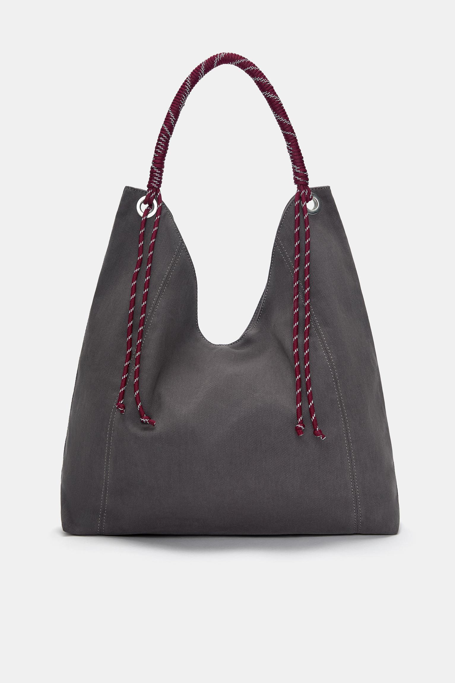 Canvas shopper bag with drawstrings Product Image