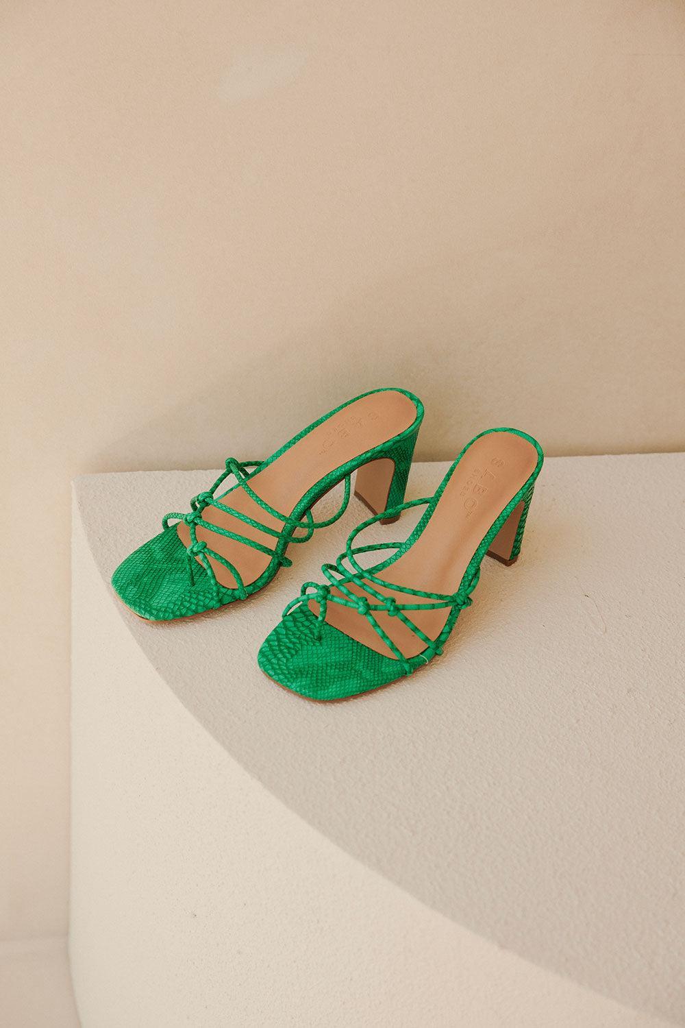 Strappy Amalia Heels - Green Product Image