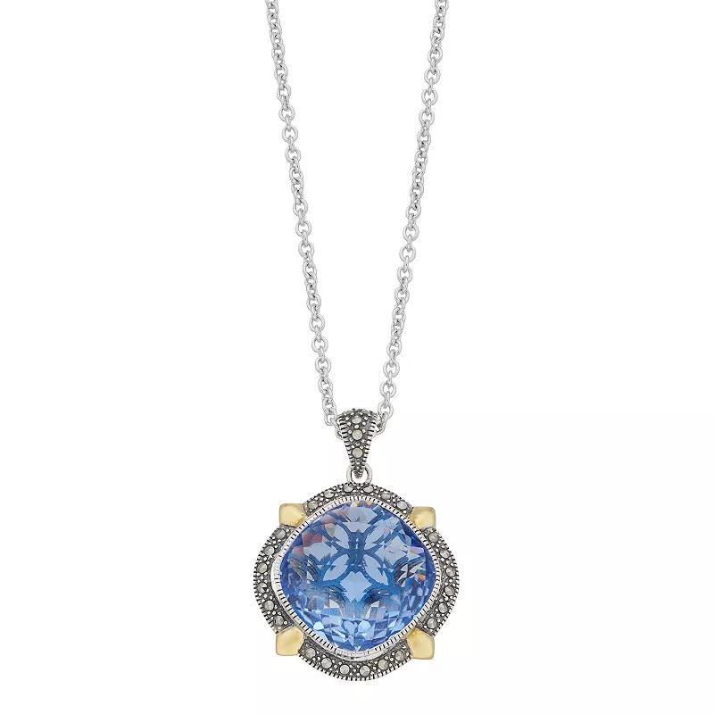 Womens Two-Tone 14K Gold, Tanzanite & 0.35 TCW Diamond Pendant Necklace Product Image