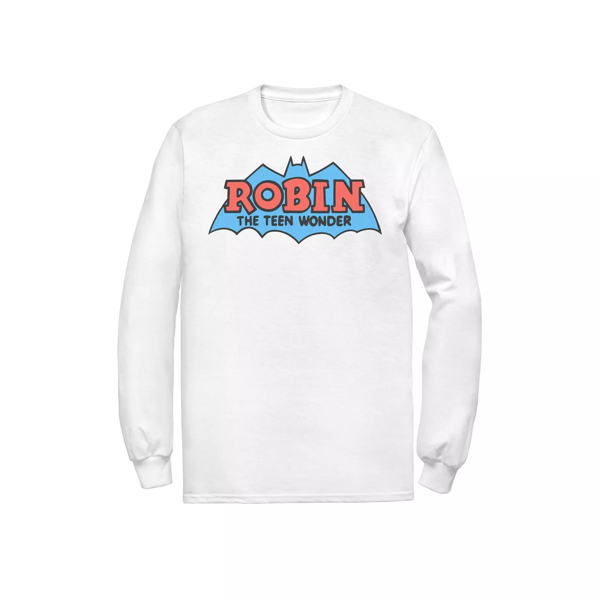 Men's DC Comics Robin The Teen Wonder Classic Logo Tee, Size: Medium, White Product Image