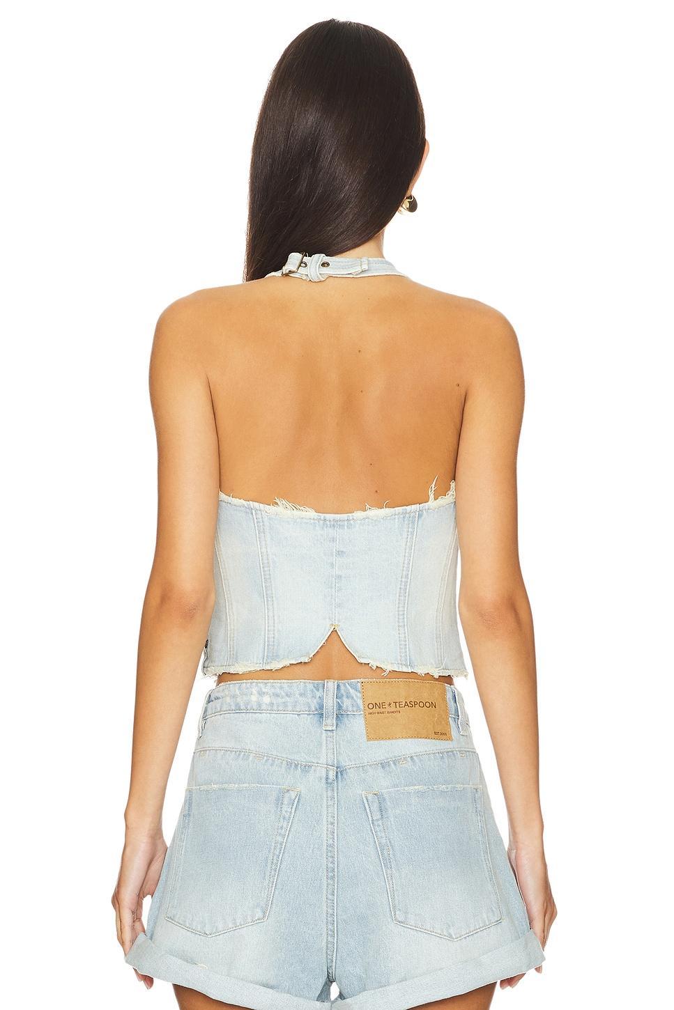 Denim Halter Top One Teaspoon Product Image