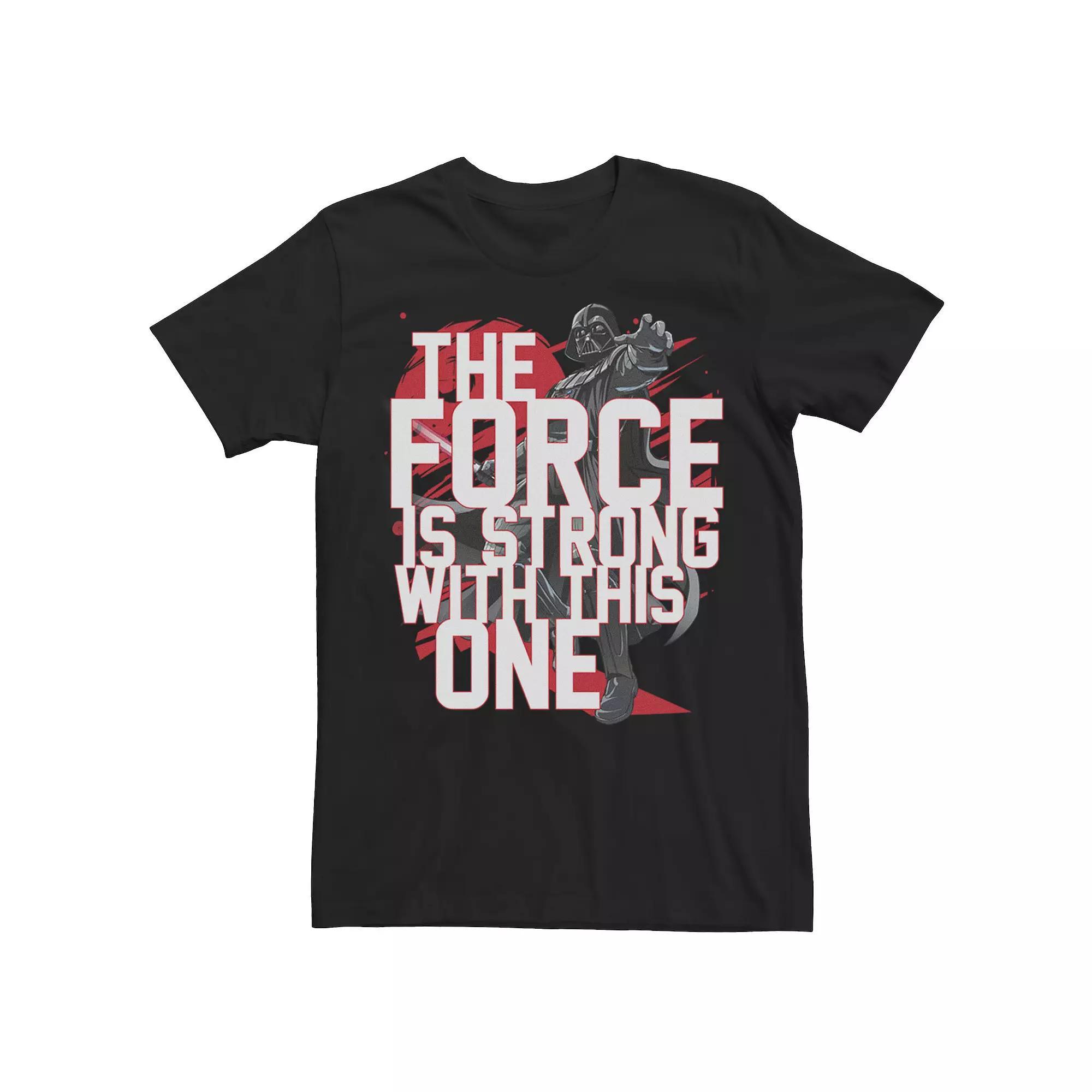 Men's Star Wars Force Is Strong Darth Vader Graphic Tee, Size: XL, Black Product Image