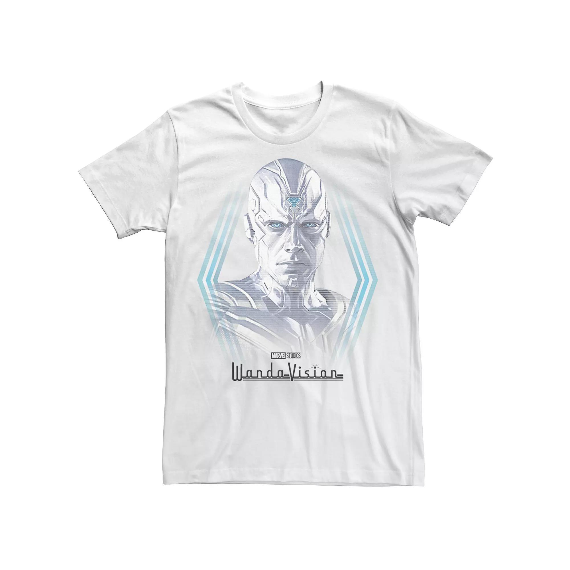 Men's Marvel WandaVision Vision White Appearance Portrait Tee, Size: Medium Product Image