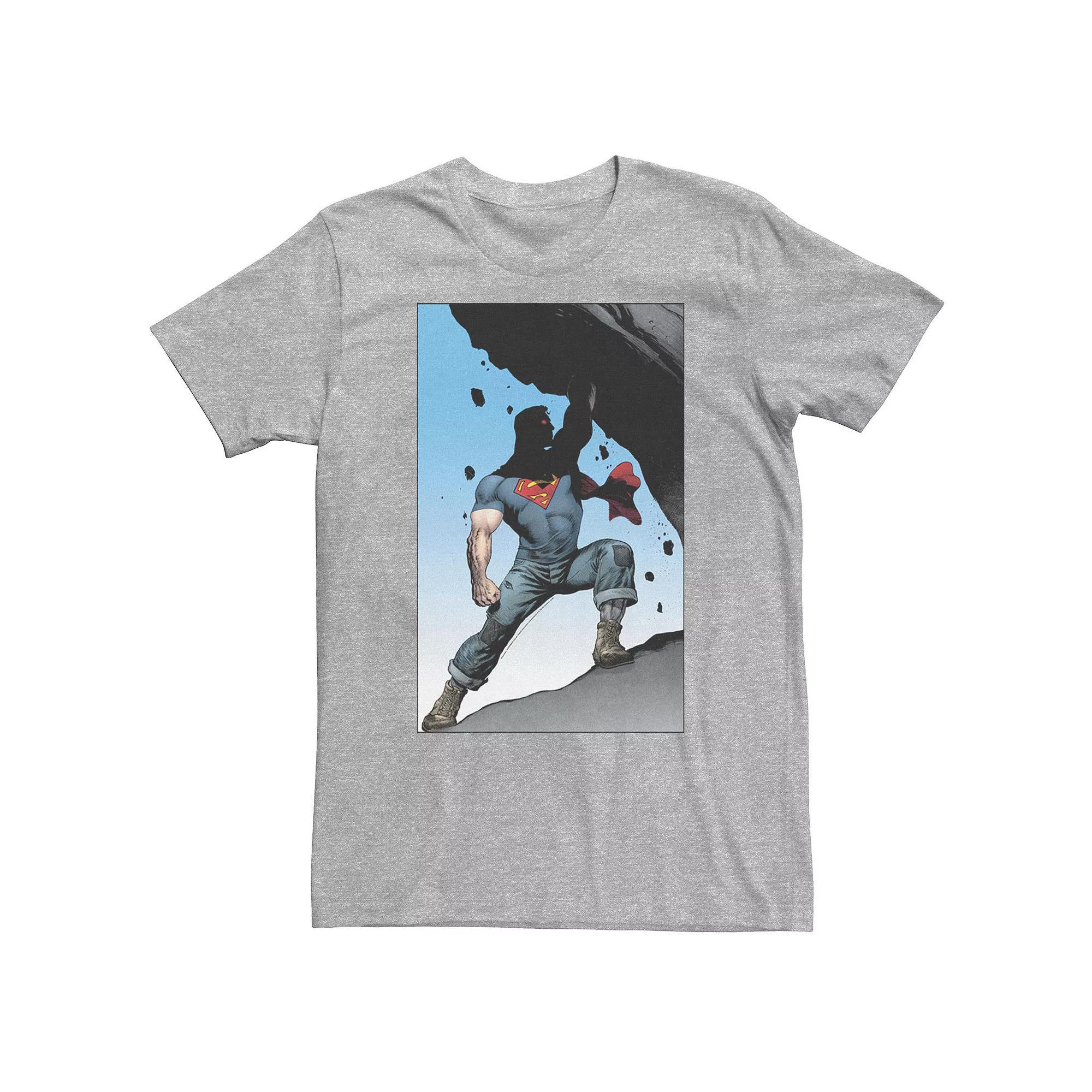 Big & Tall DC Comics Superman Power Lift Comic Poster Tee, Men's, Size: 4XL Tall, Athletic Grey Product Image