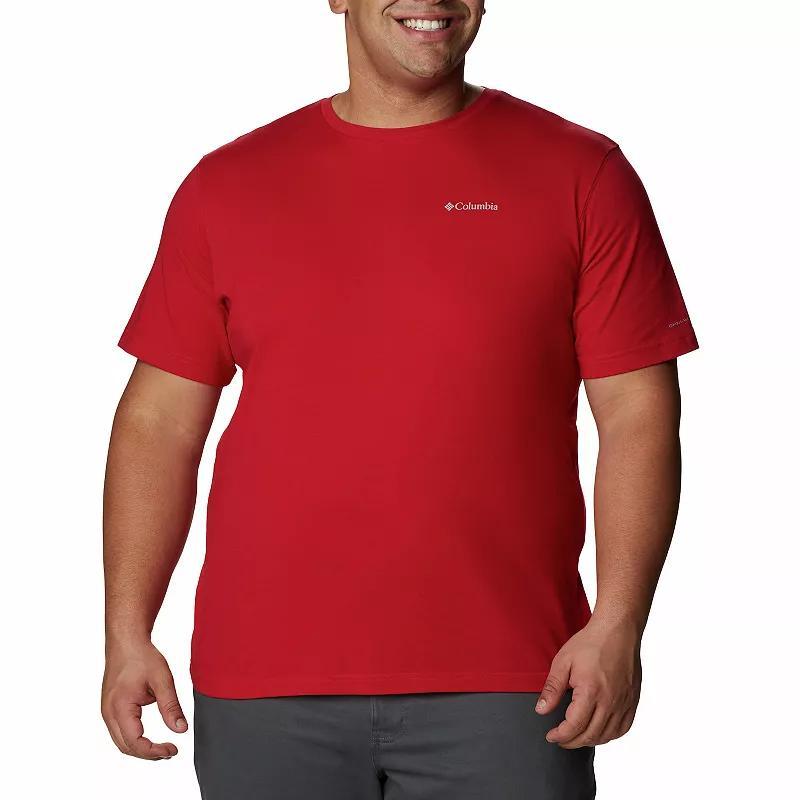 Men's Columbia Thistletown Hills Omni-Wick Performance Tee, Size: Small, Mountain Red Product Image