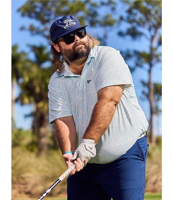 Breezy Golf Crashing Waves Short Sleeve Polo Shirt Product Image