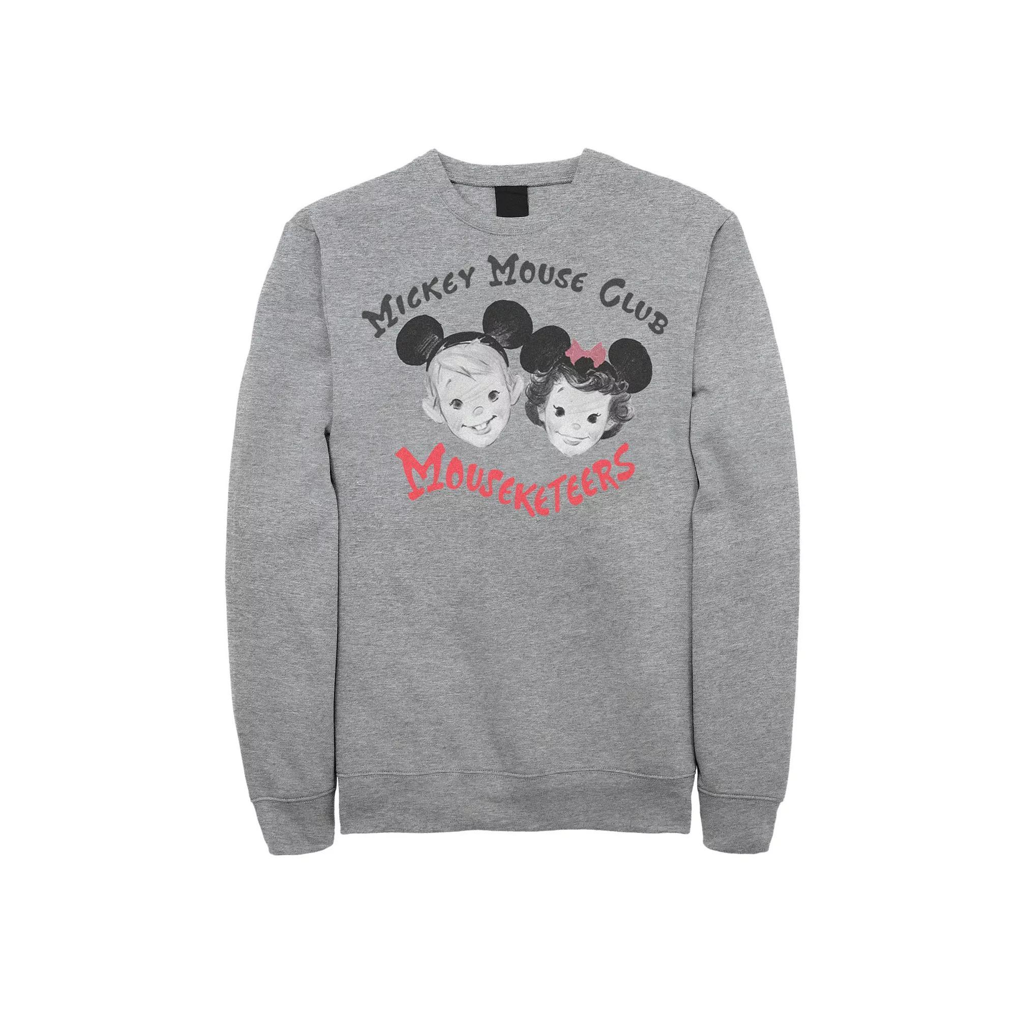 Disney's Mickey Mouse Big & Tall Club Official Mouseketeers Graphic Fleece, Men's, Size: 3XL Tall, Athletic Grey Product Image