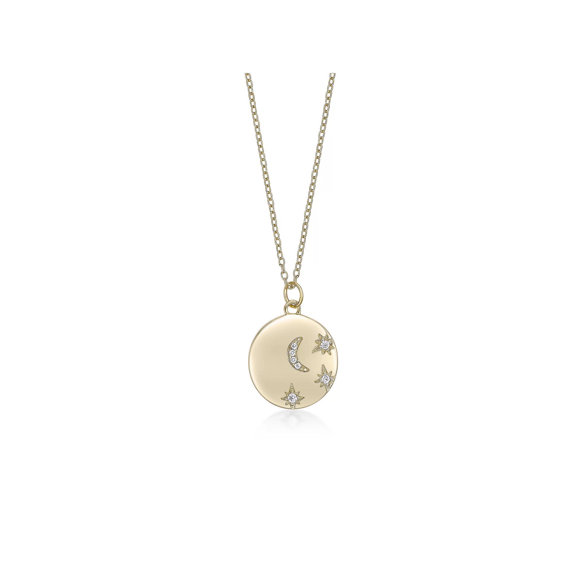 Gemminded 18k Gold Over Silver Lab-Grown Diamond Accent Pendant Necklace, Women's, Size: 18", Gold Tone Product Image