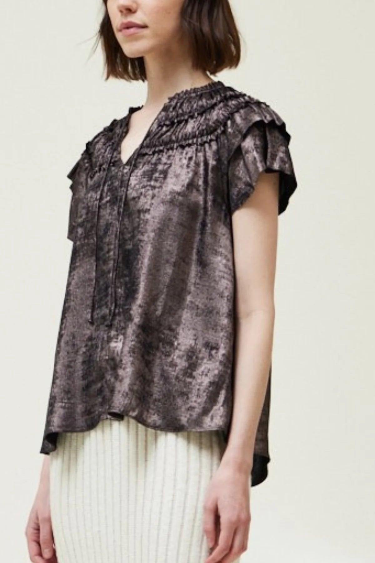Ruffle Detail Sleevless Top Product Image