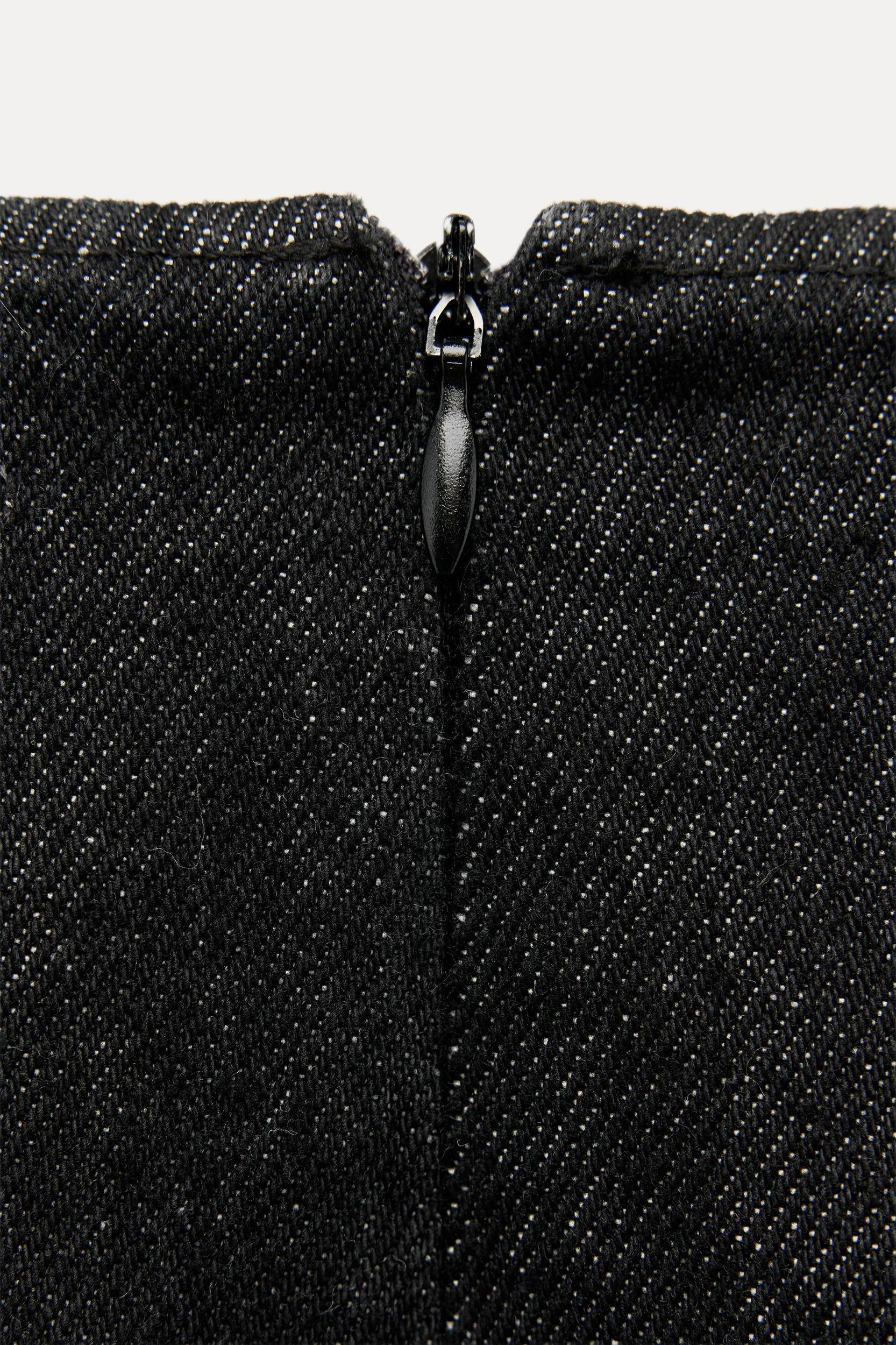 PEPLUM DENIM TOP ZW COLLECTION Product Image