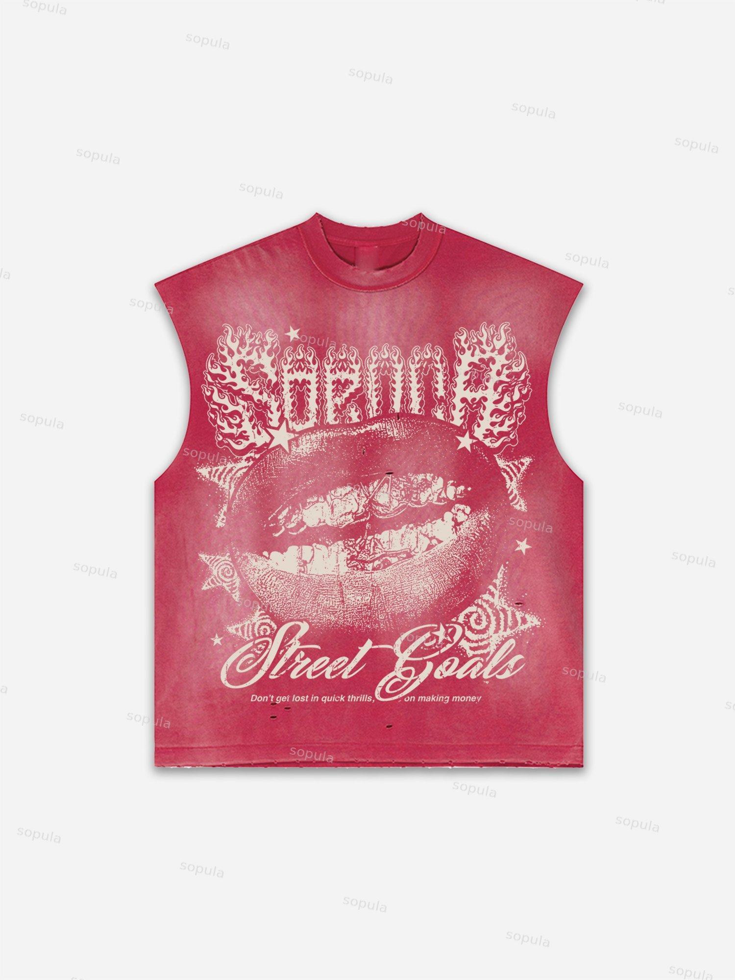 Men's Washed Richer Than My Opps Vintage Abstract Man Graphic Tank Top Product Image