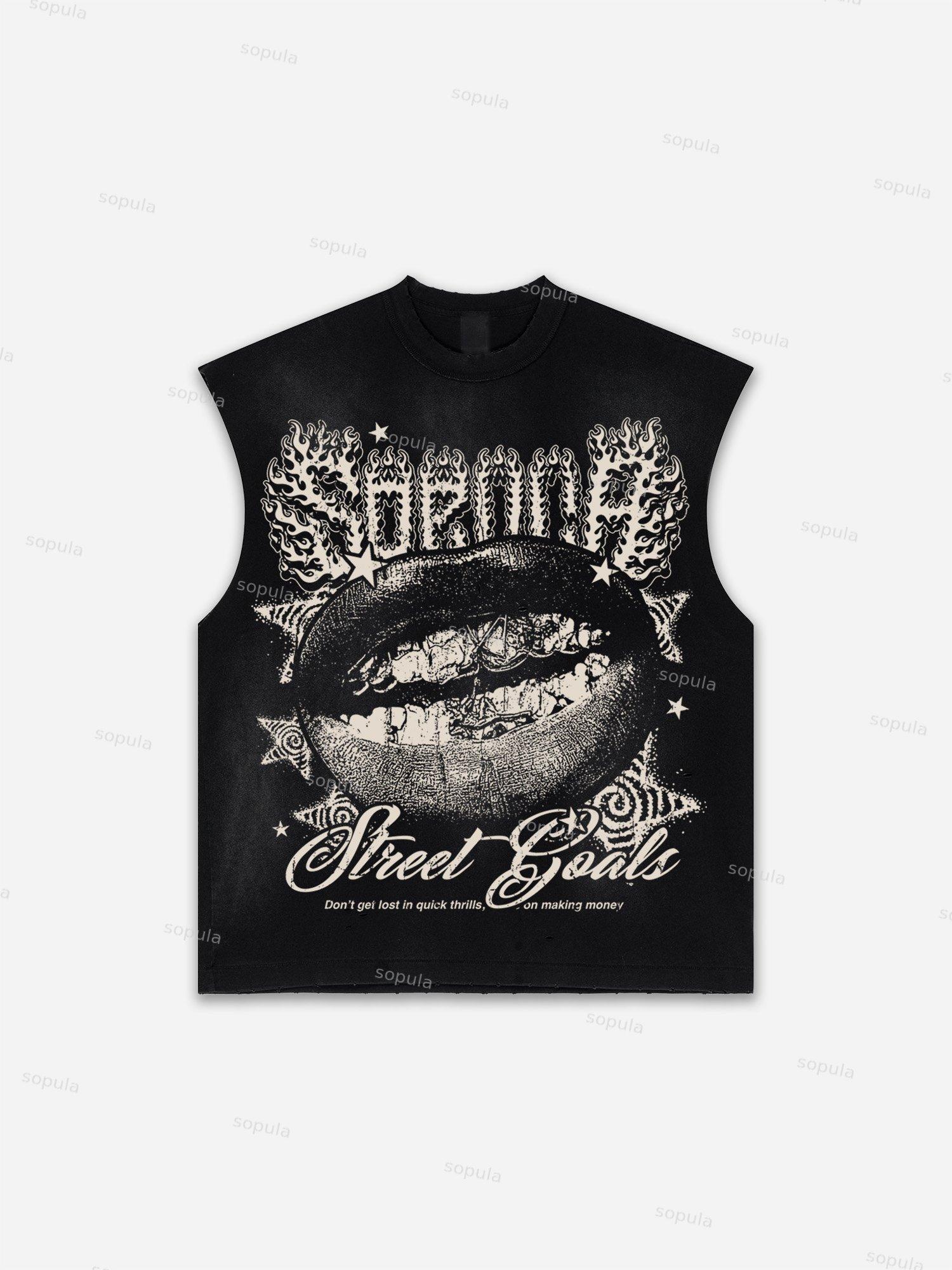 Men's Washed Richer Than My Opps Vintage Abstract Man Graphic Tank Top Product Image