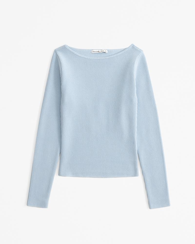 Long-Sleeve Ottoman Slash Top Product Image