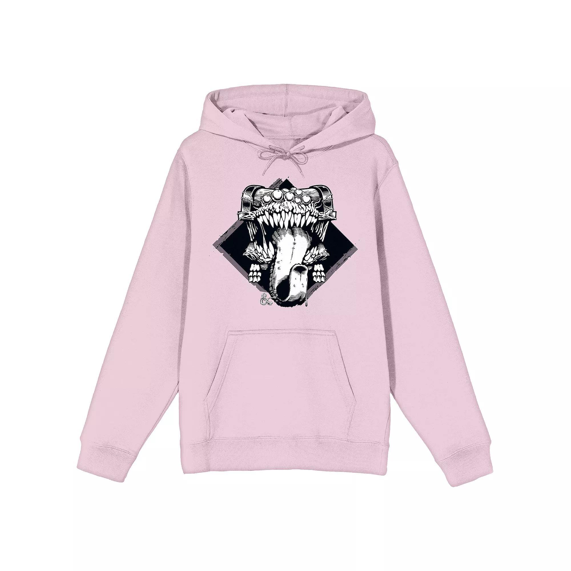 Men's Dungeons & Dragons Mimic Graphic Hoodie, Size: Large, Pink Product Image